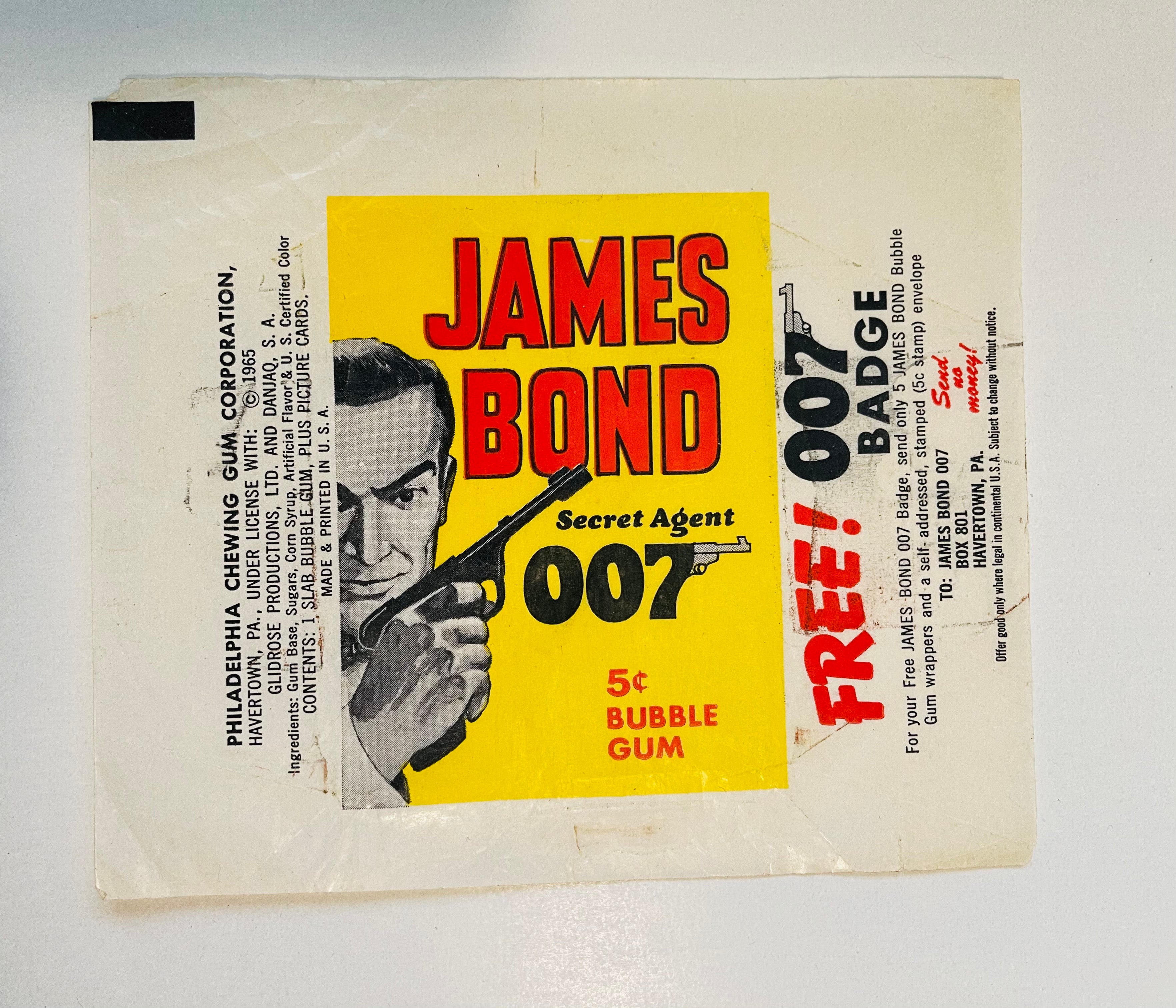 James Bond rare card wrapper from 1965