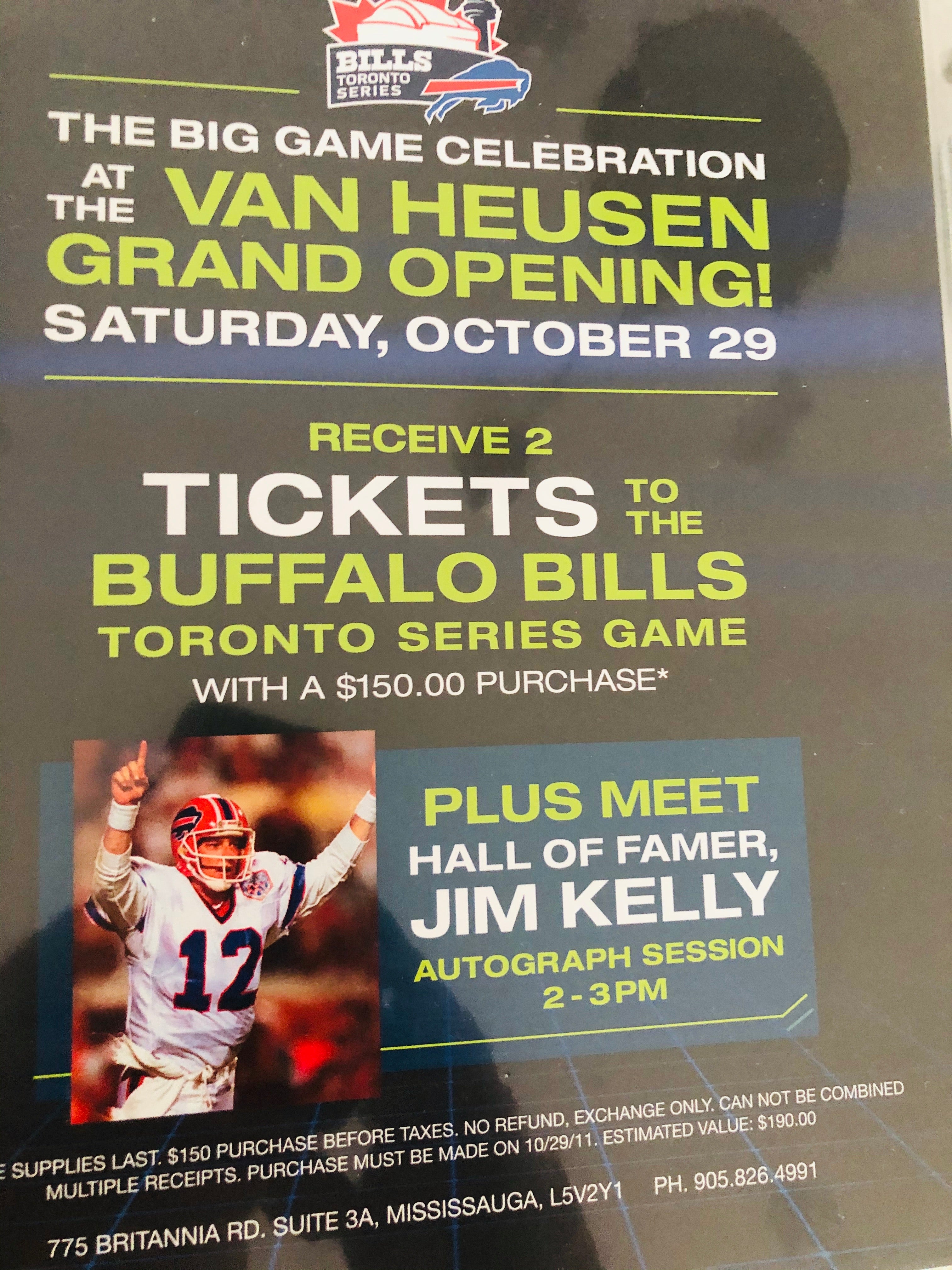 Jim Kelly Buffalo Bills football legend signed photo with COA