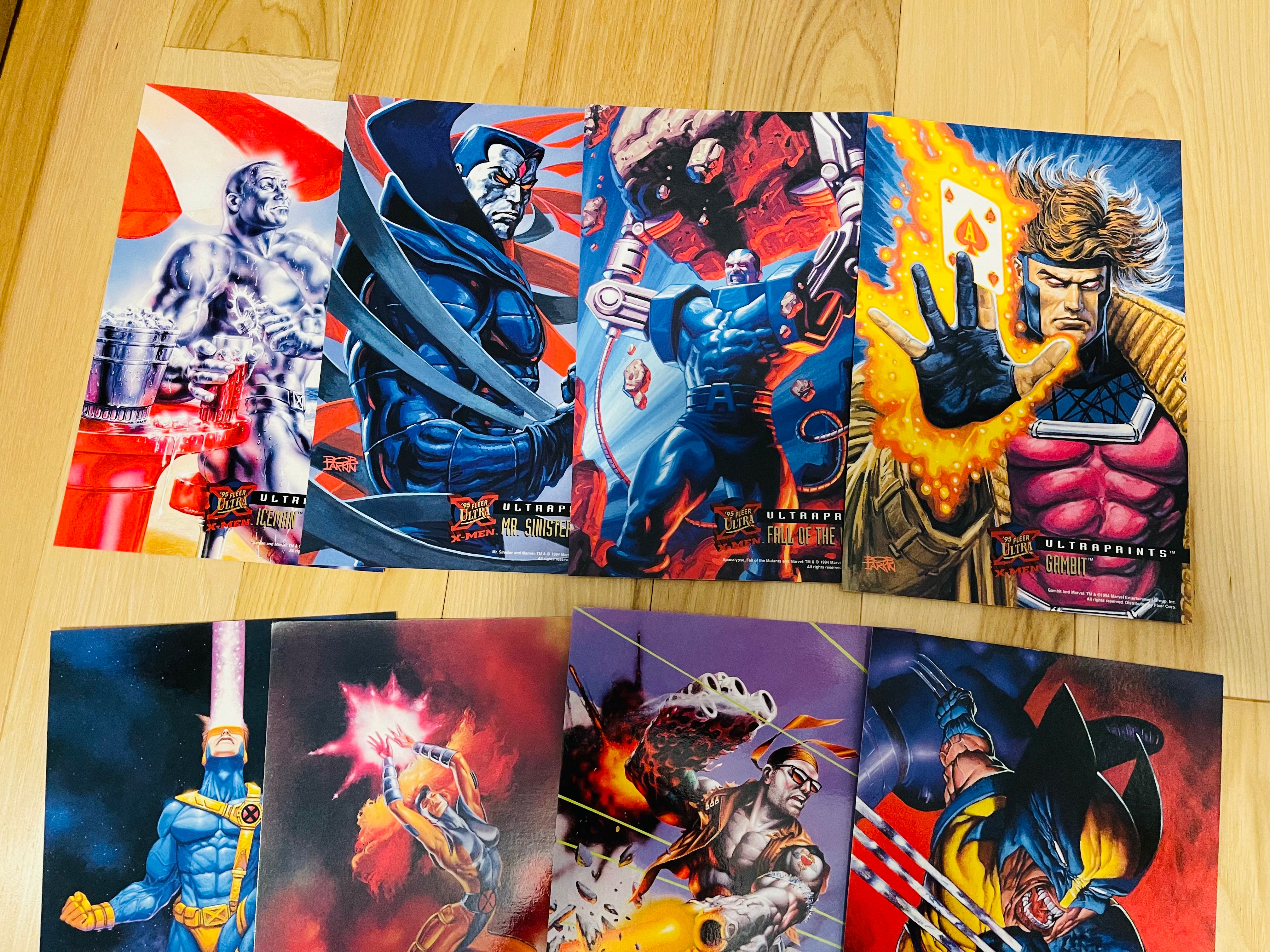 X-Men Fleer Ultraprint comic cards 8x10 set 1994