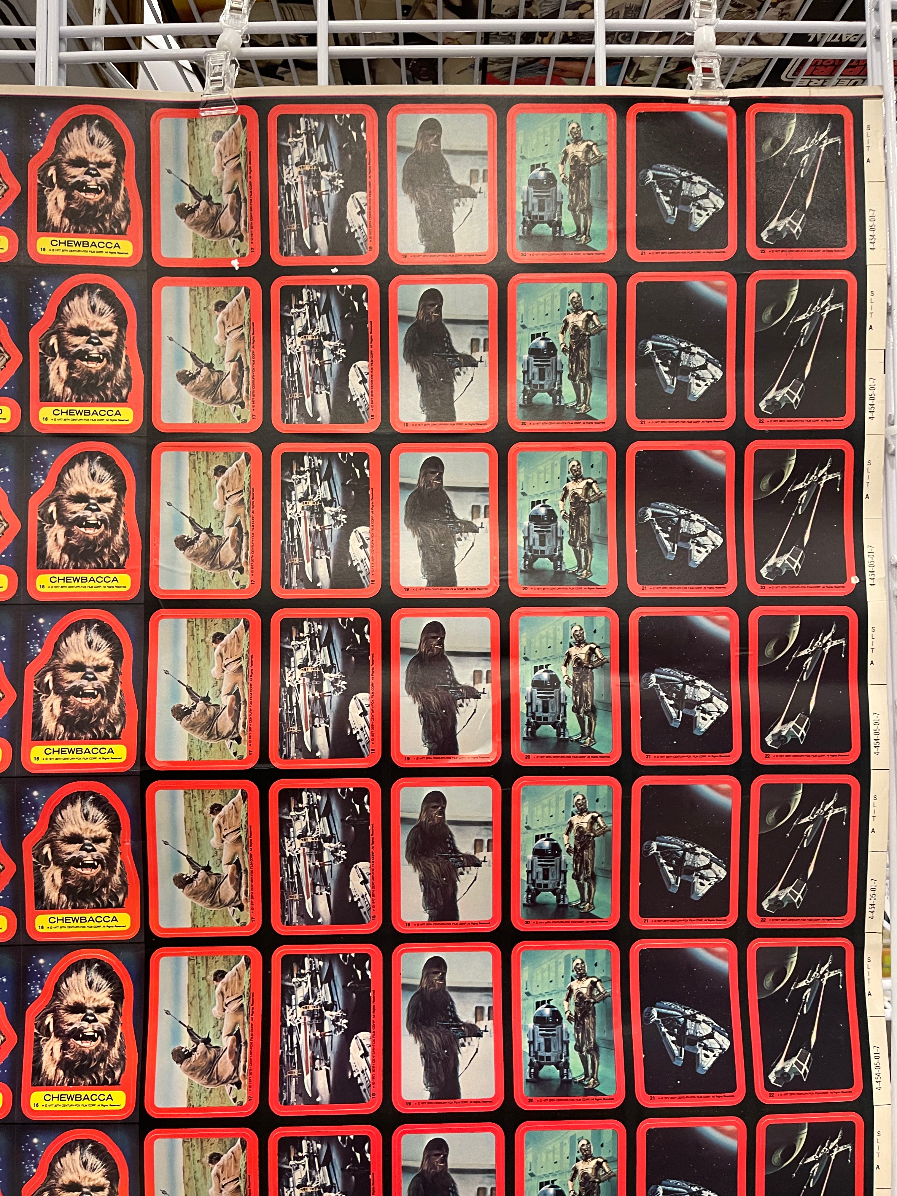 Star Wars movie Topps series 2 original uncut stickers sheet 1977