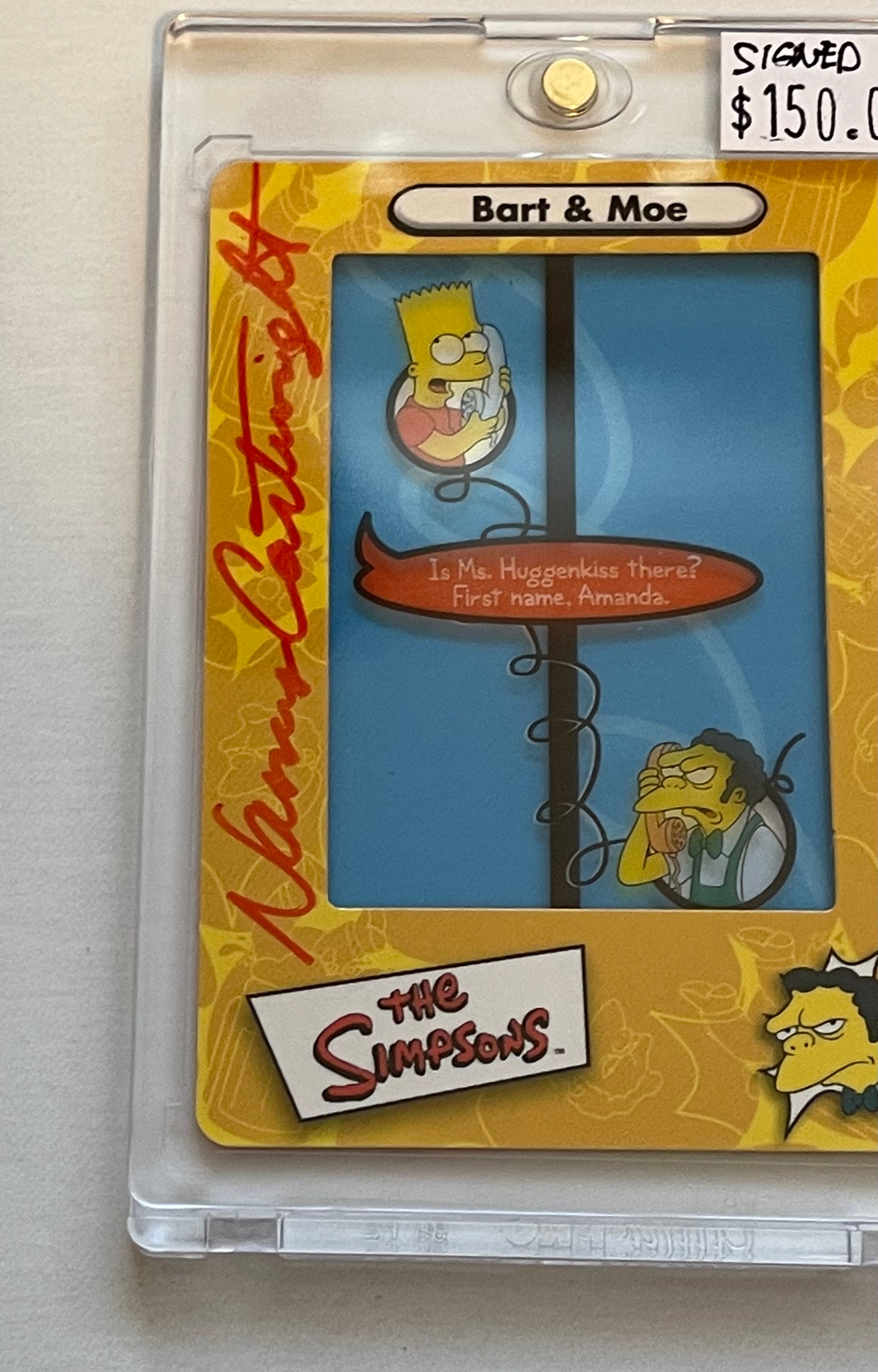 The Simpsons Nancy Cartwright (voice of Bart) autograph card with COA