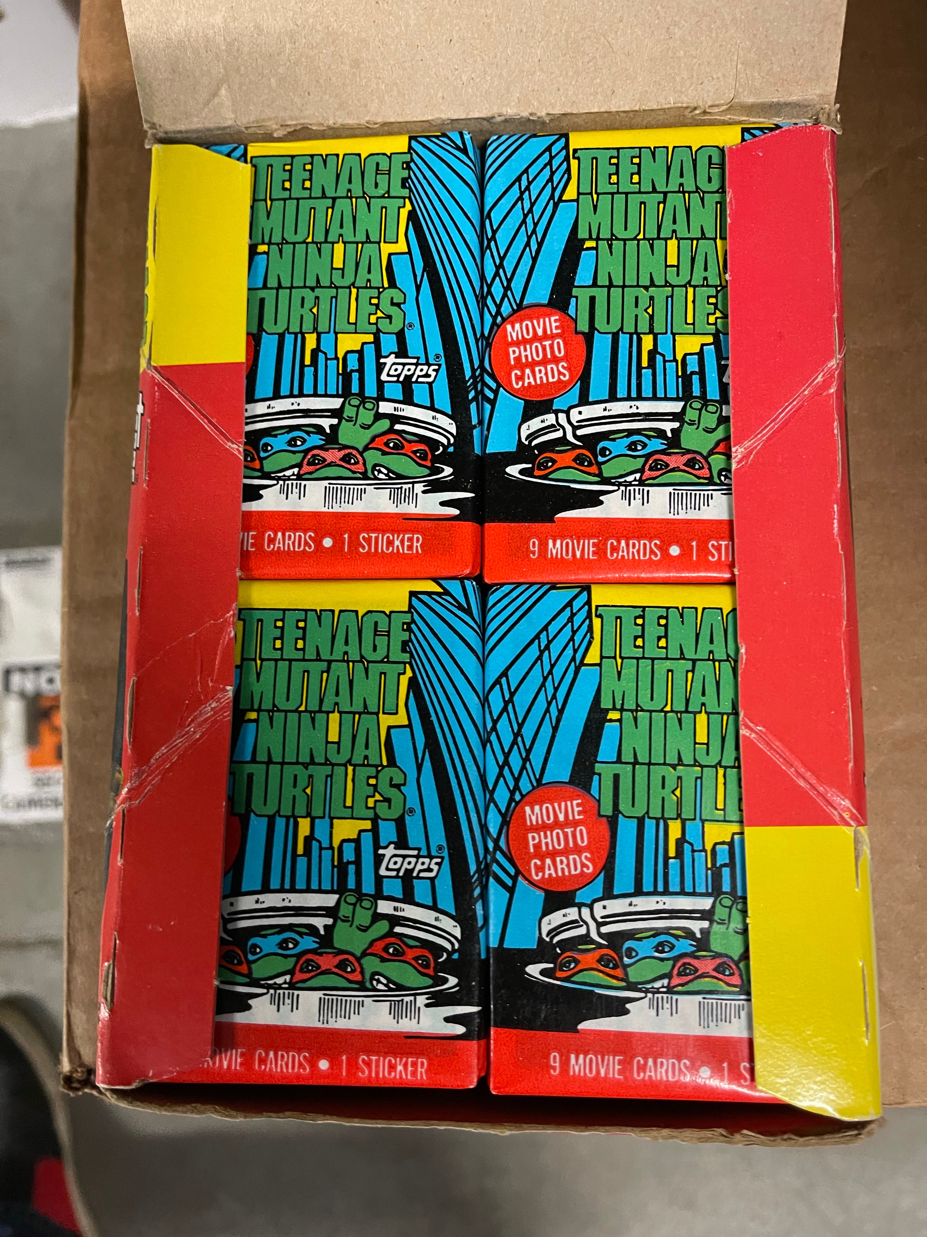 Teenage Mutant Ninja Turtles first movie cards 36 packs box 1990