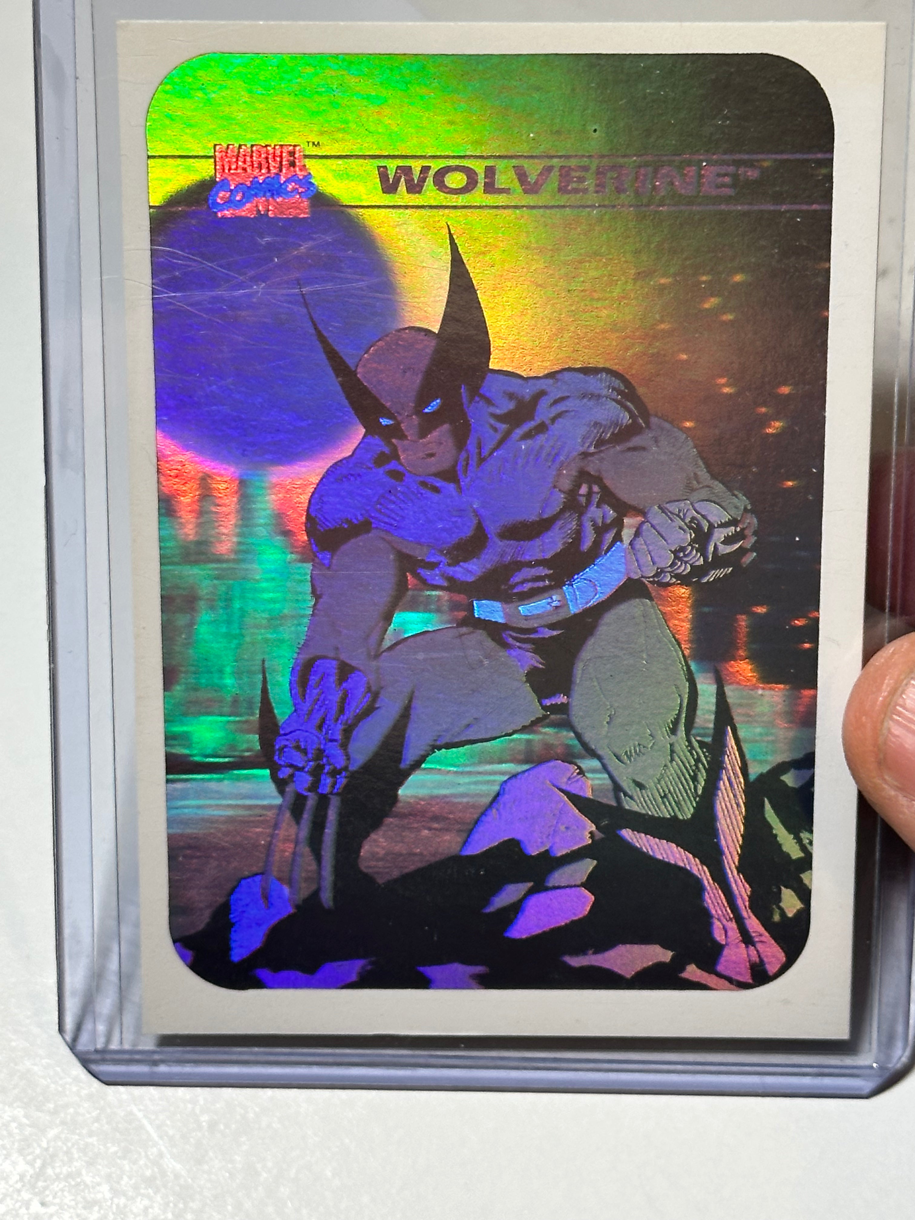 Marvel Universe first series rare 5 cards hologram insert cards set 1990