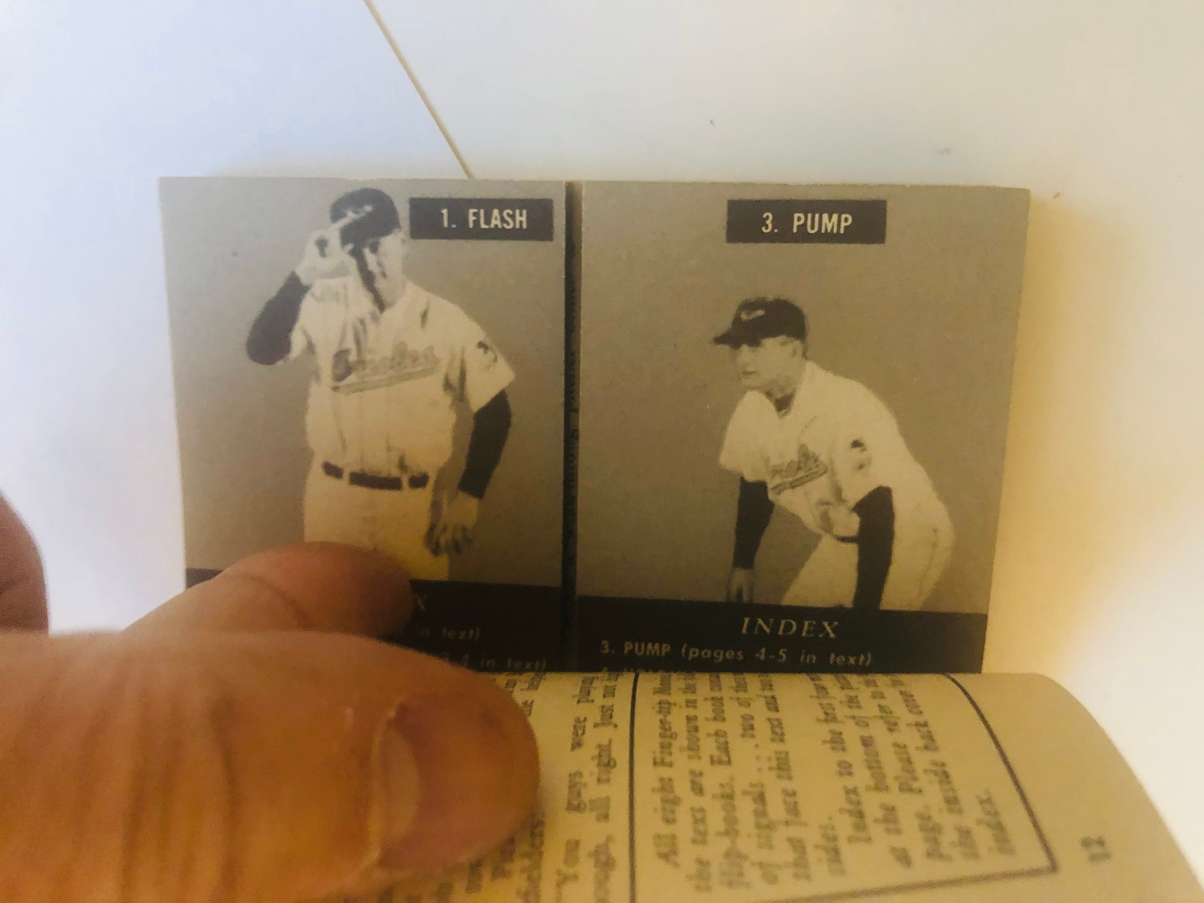 1957 Baseball signals flip book