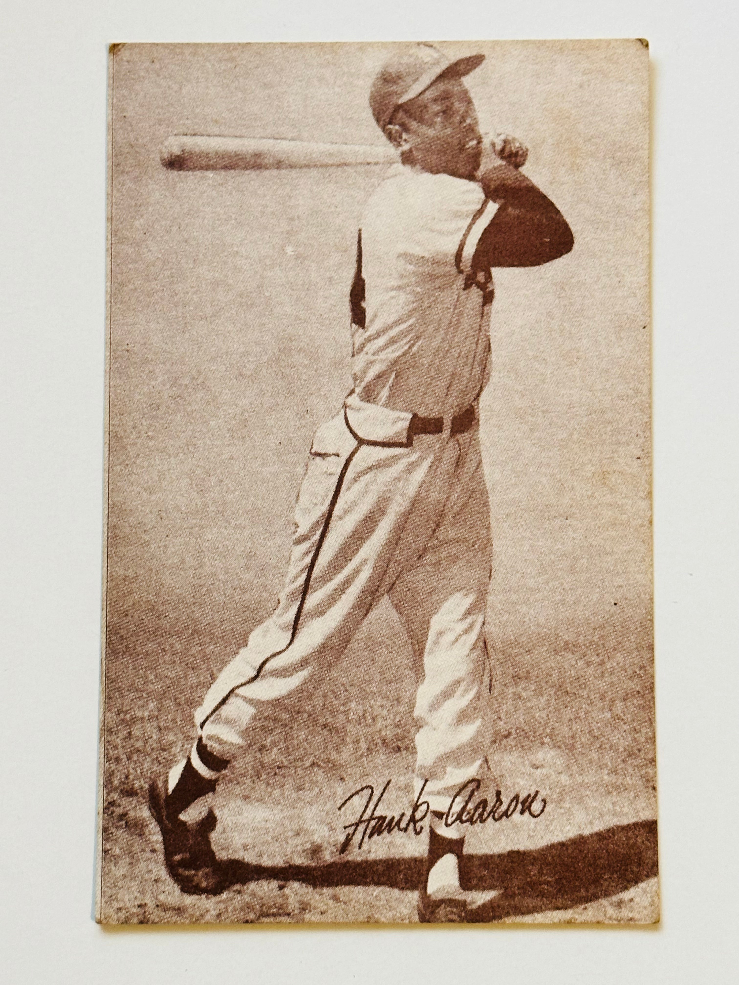 Hank Aaron rare baseball exhibit card 1962