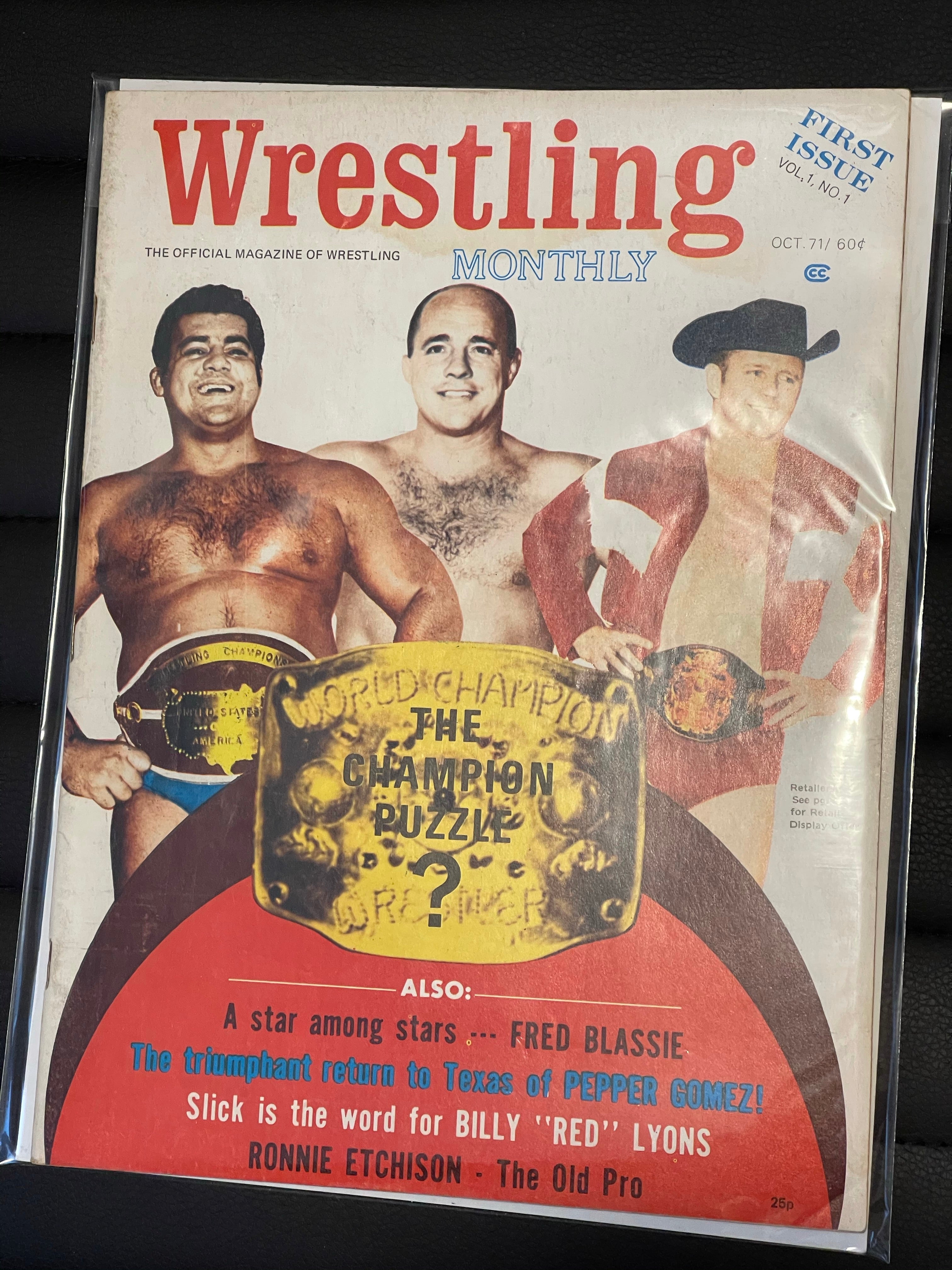 Wrestling rare vintage number 1 first issue magazine 1971