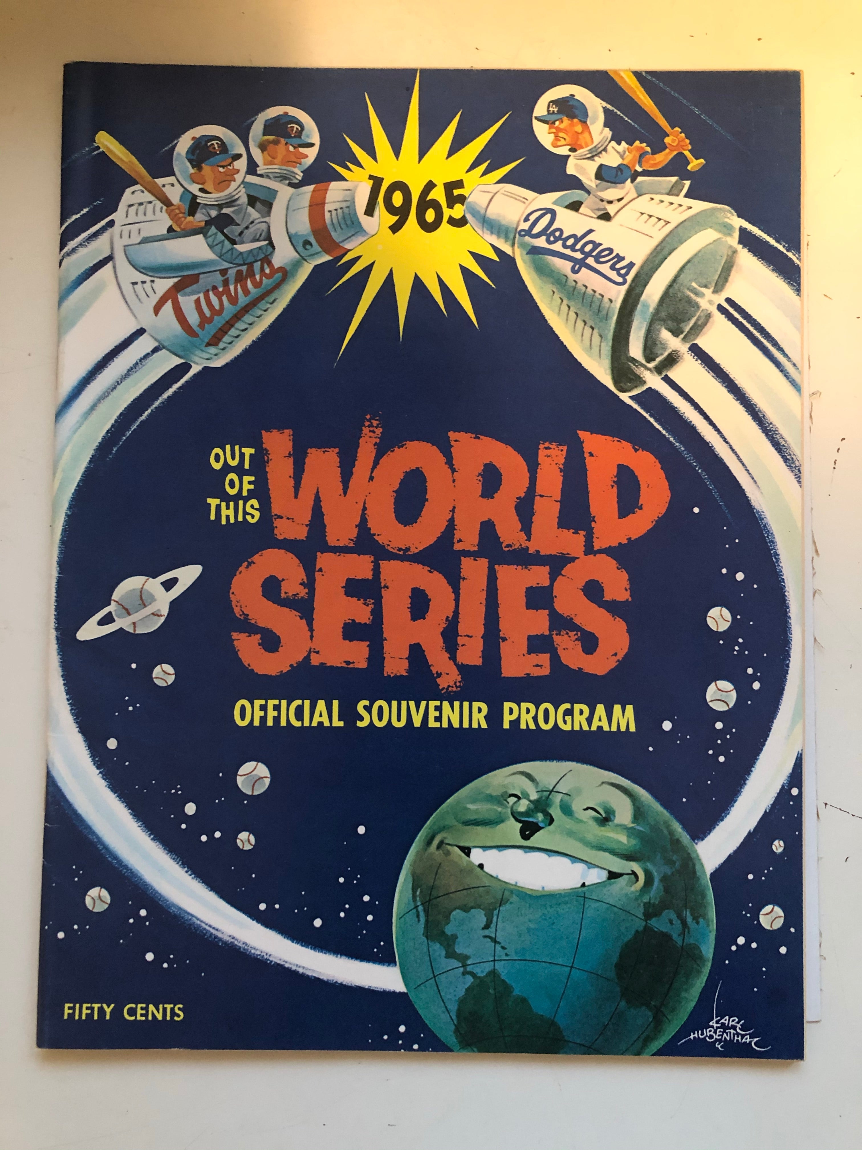 1965 World Series original baseball game program