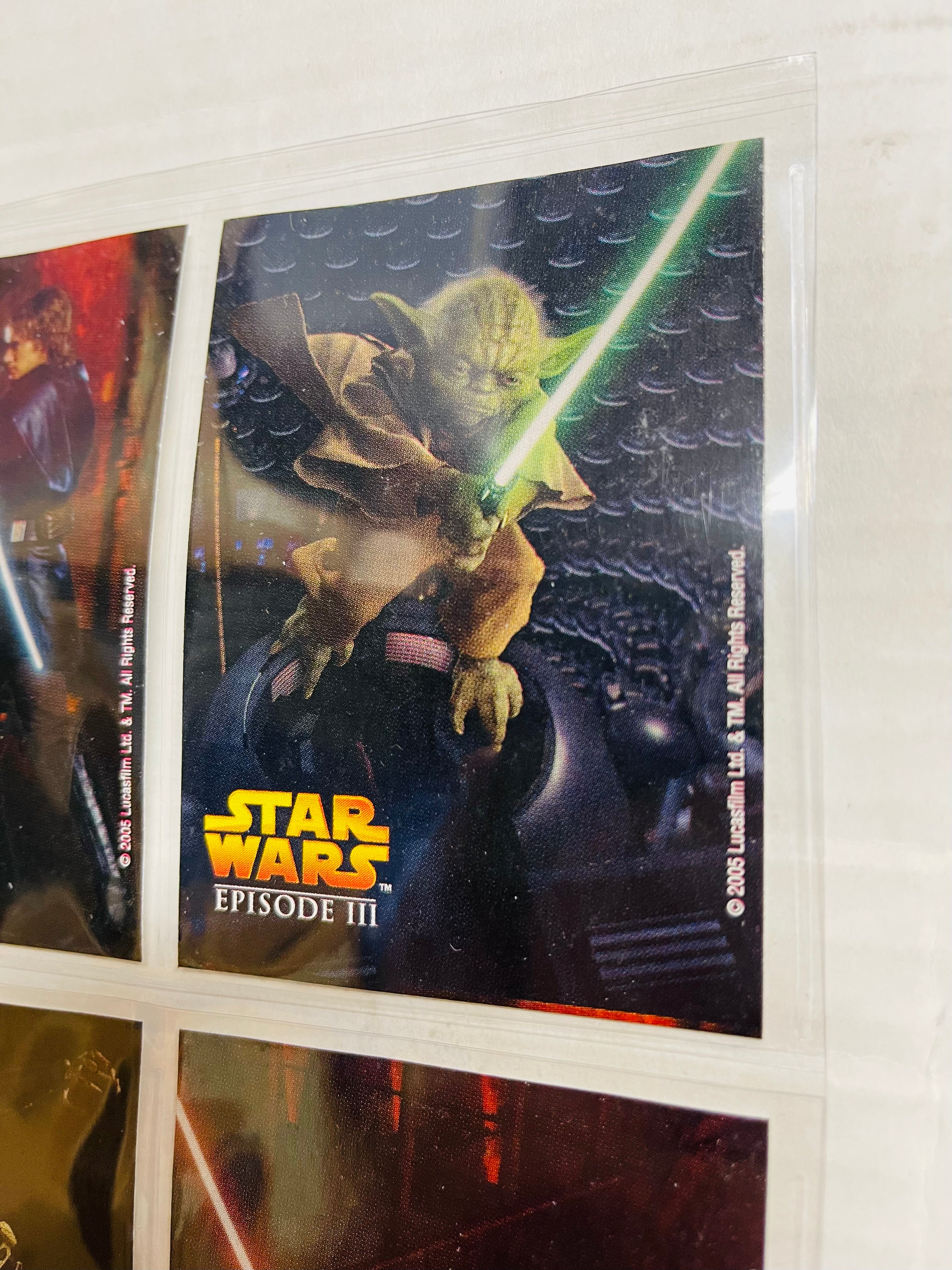 Star Wars Episode 3 rare 4 stickers set by Energizer batteries 2005