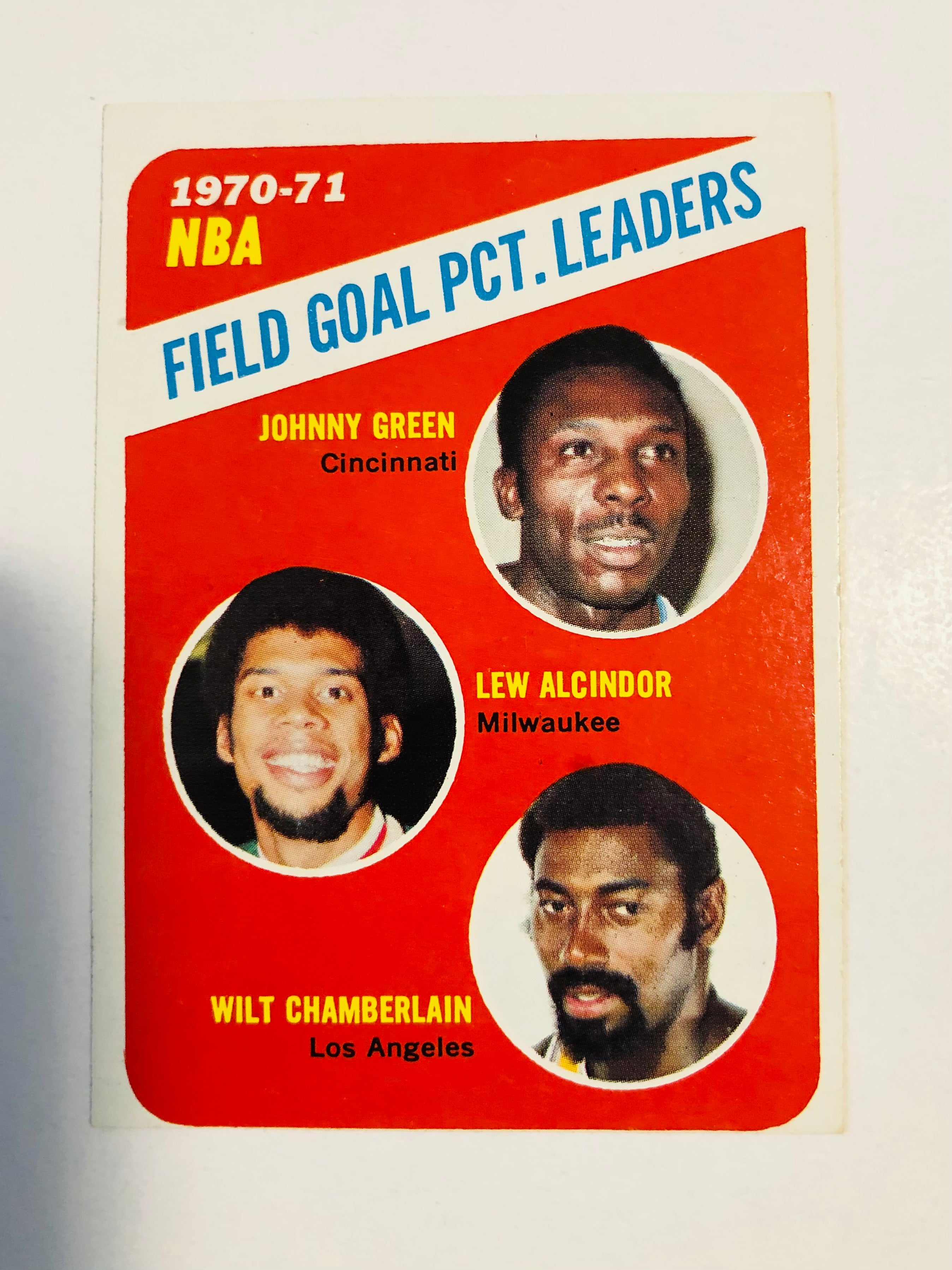 1971 Topps basketball Jabbar and chamberlain basketball card