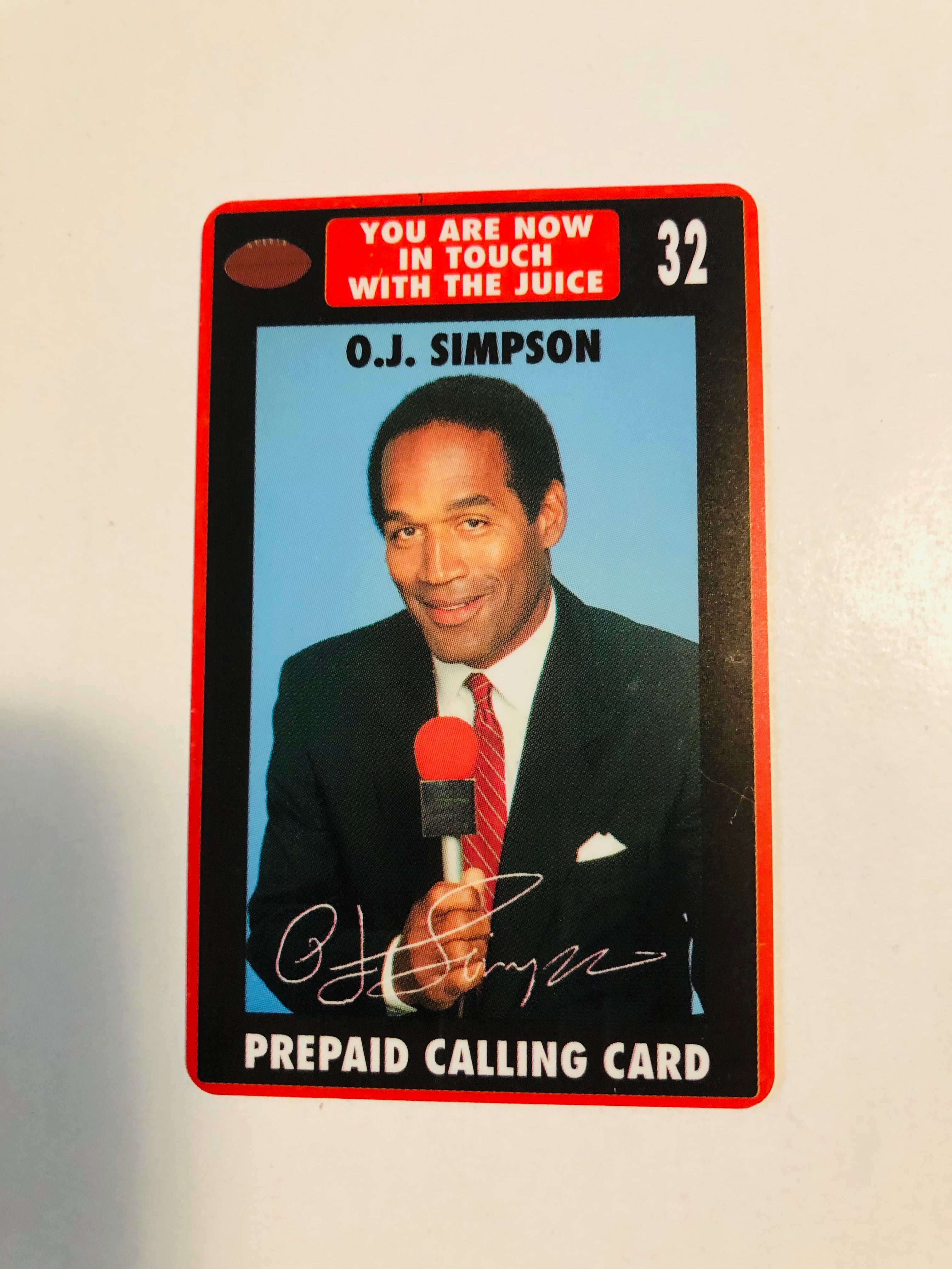 rare phone cards OJ Simpson rare phone card 1990s