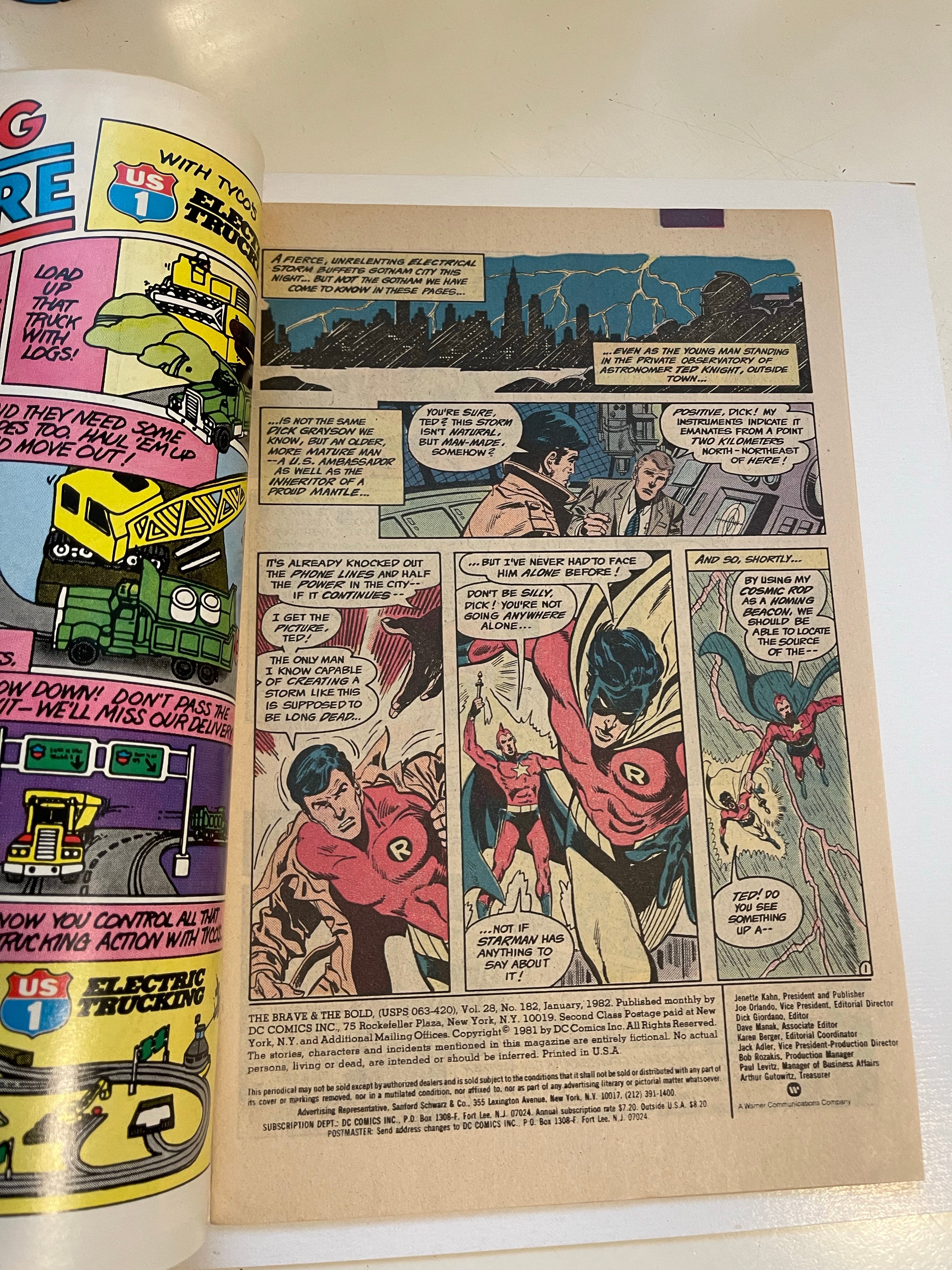 Batman Brave and Bold #182 comic book