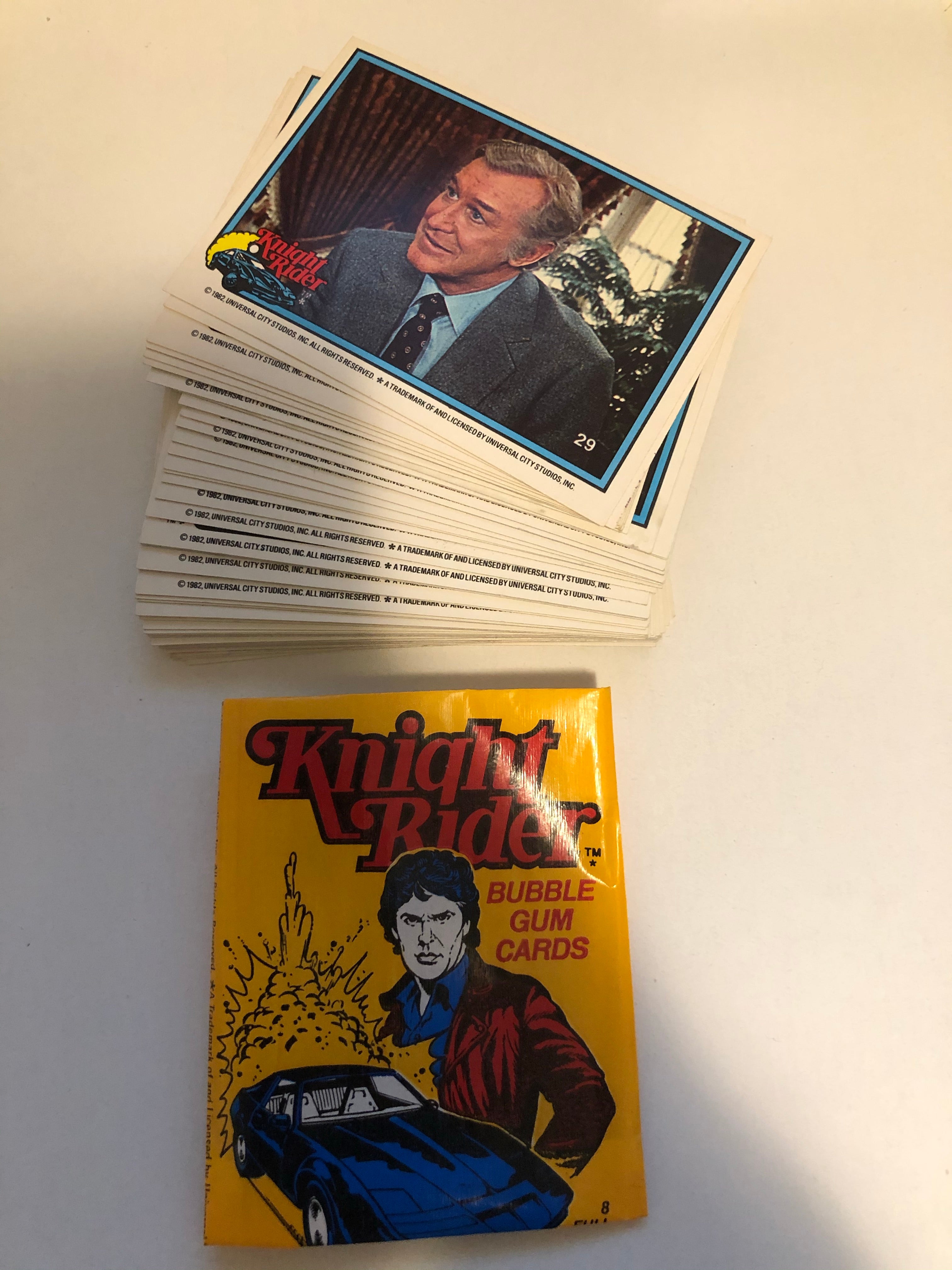 Knight Rider TV show cards plus wrapper set
