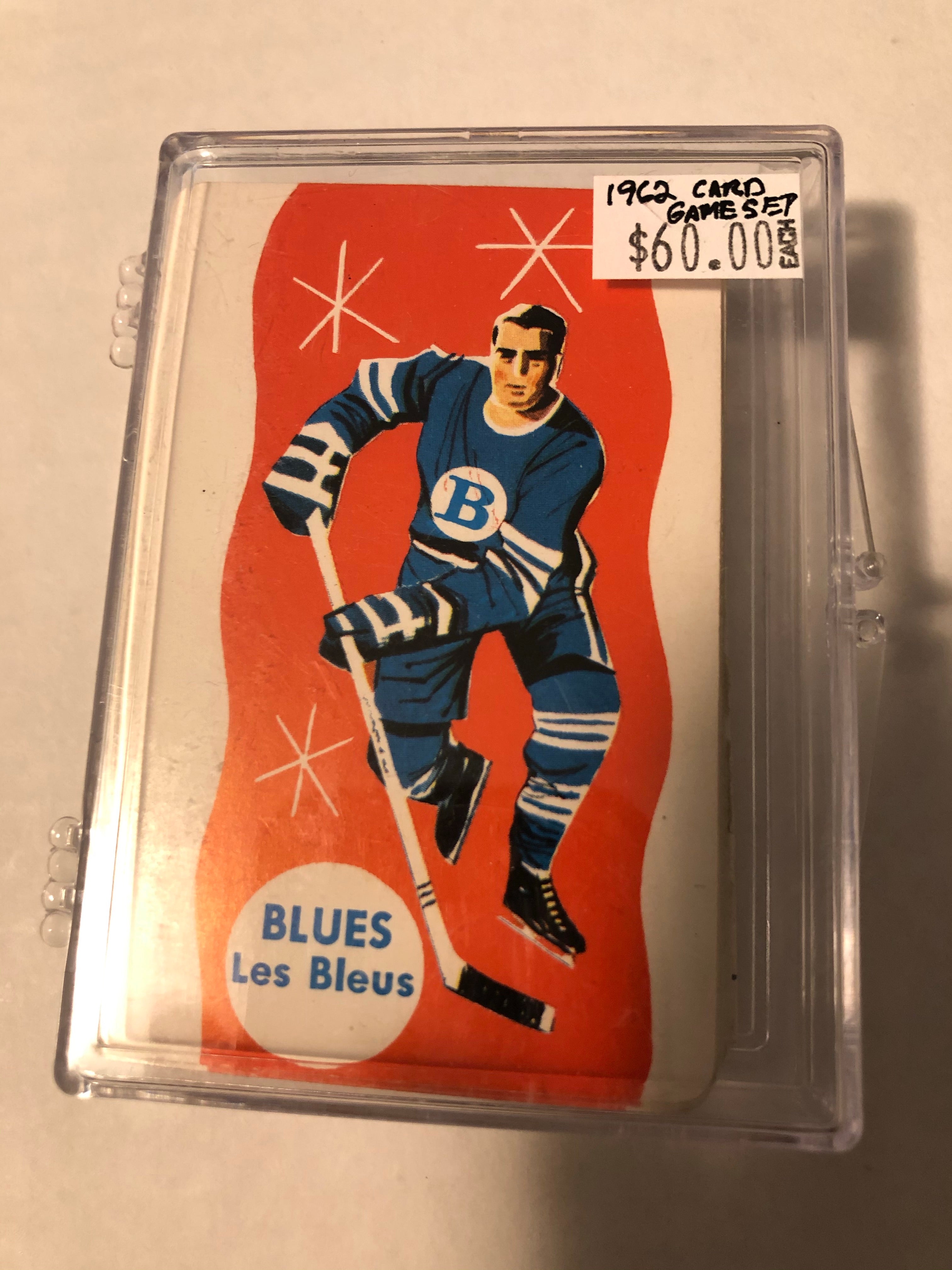 1962 hockey games cards deck set