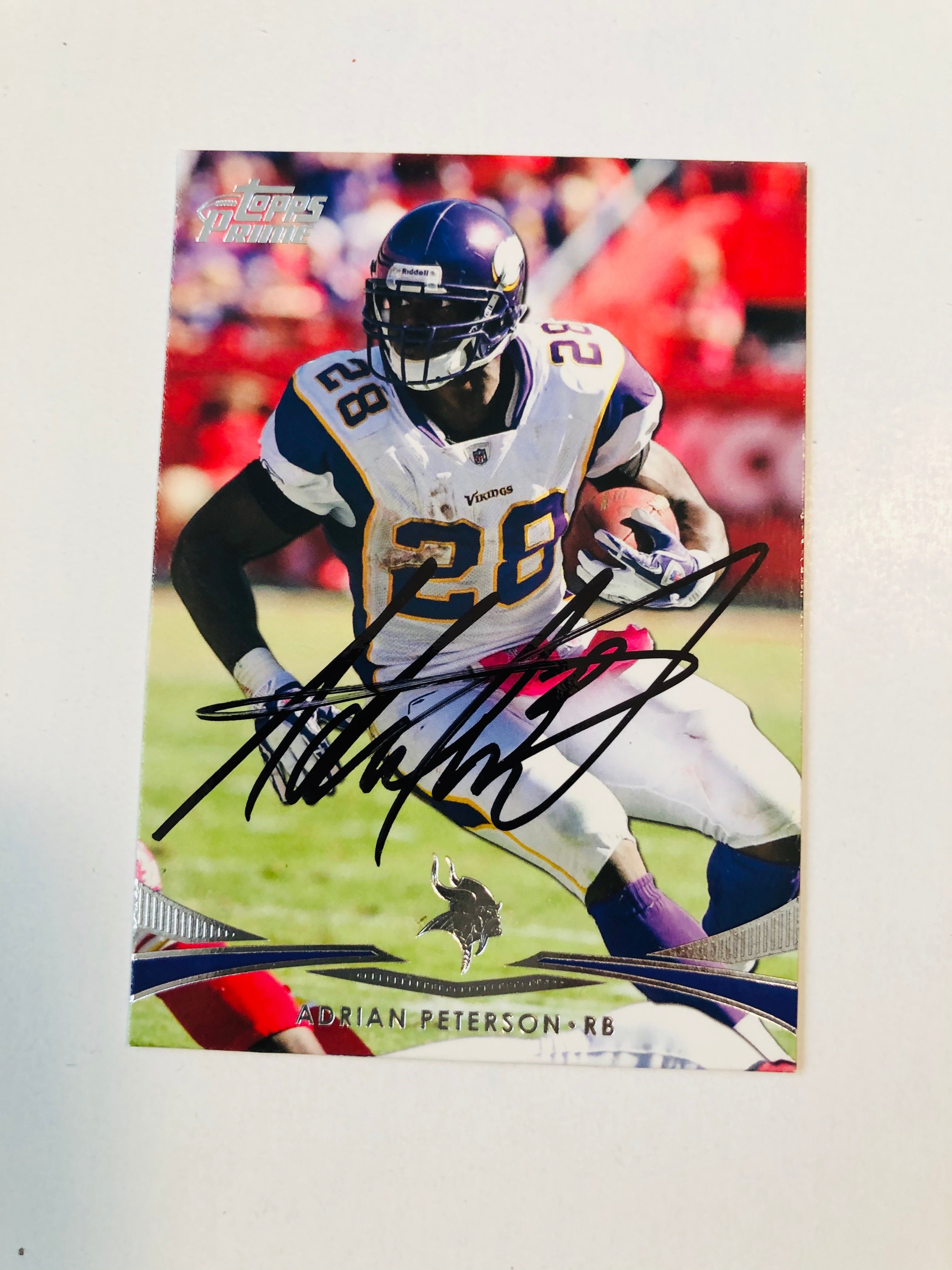 Adrian Peterson rare signed football card with COA Adrian Peterson rare signed football card with COA