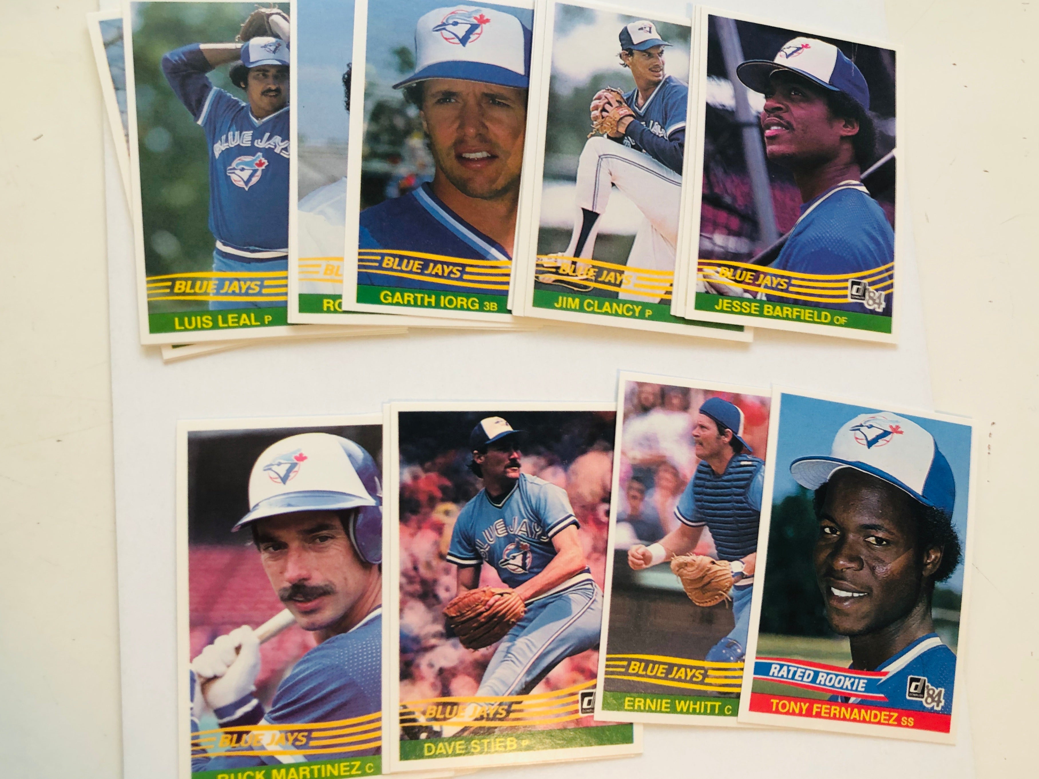 Toronto Blue Jays Donruss baseball team set 1984