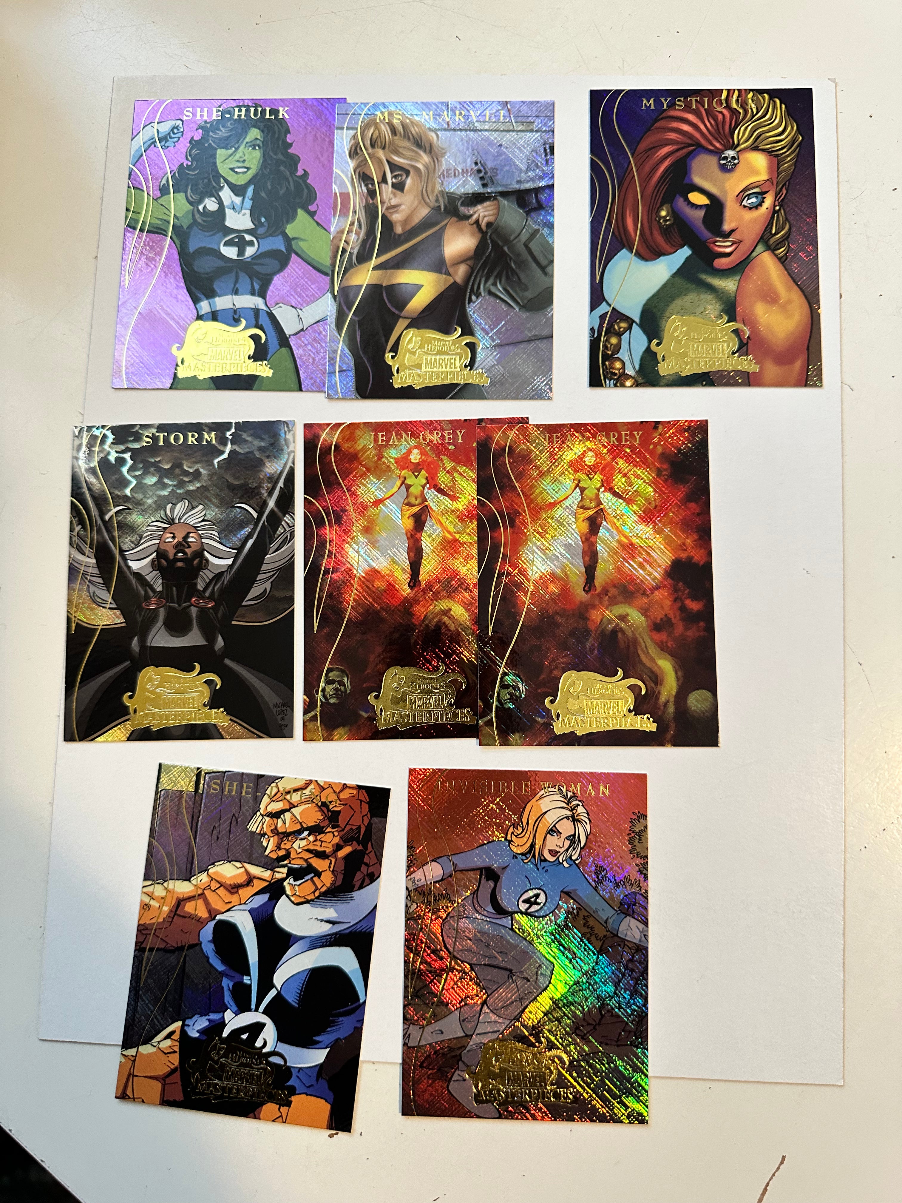 Marvel Masterpieces 8 foil insert cards lot deal 2008