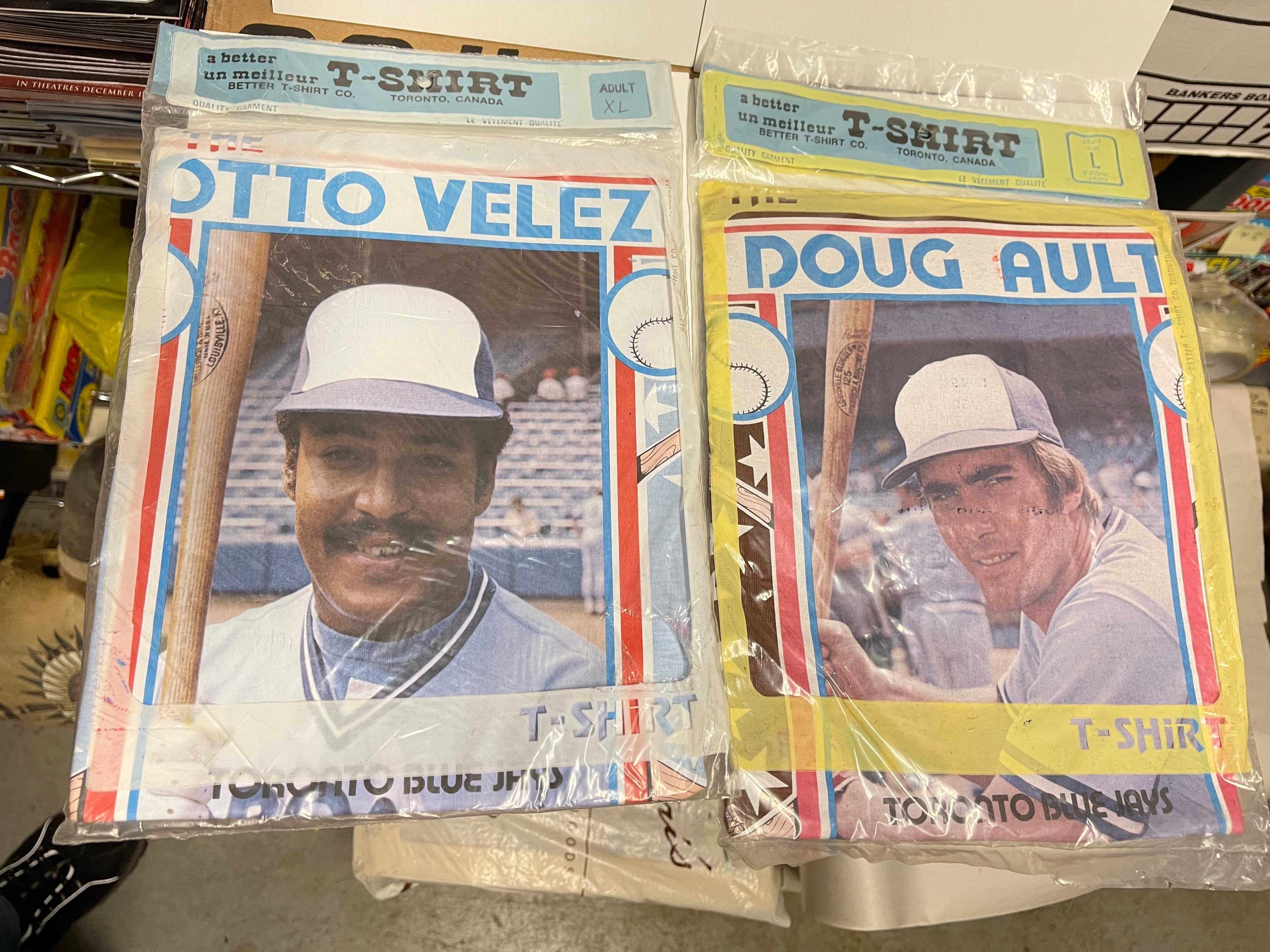 Toronto Blue Jays baseball two original iron-on T-shirts 1977