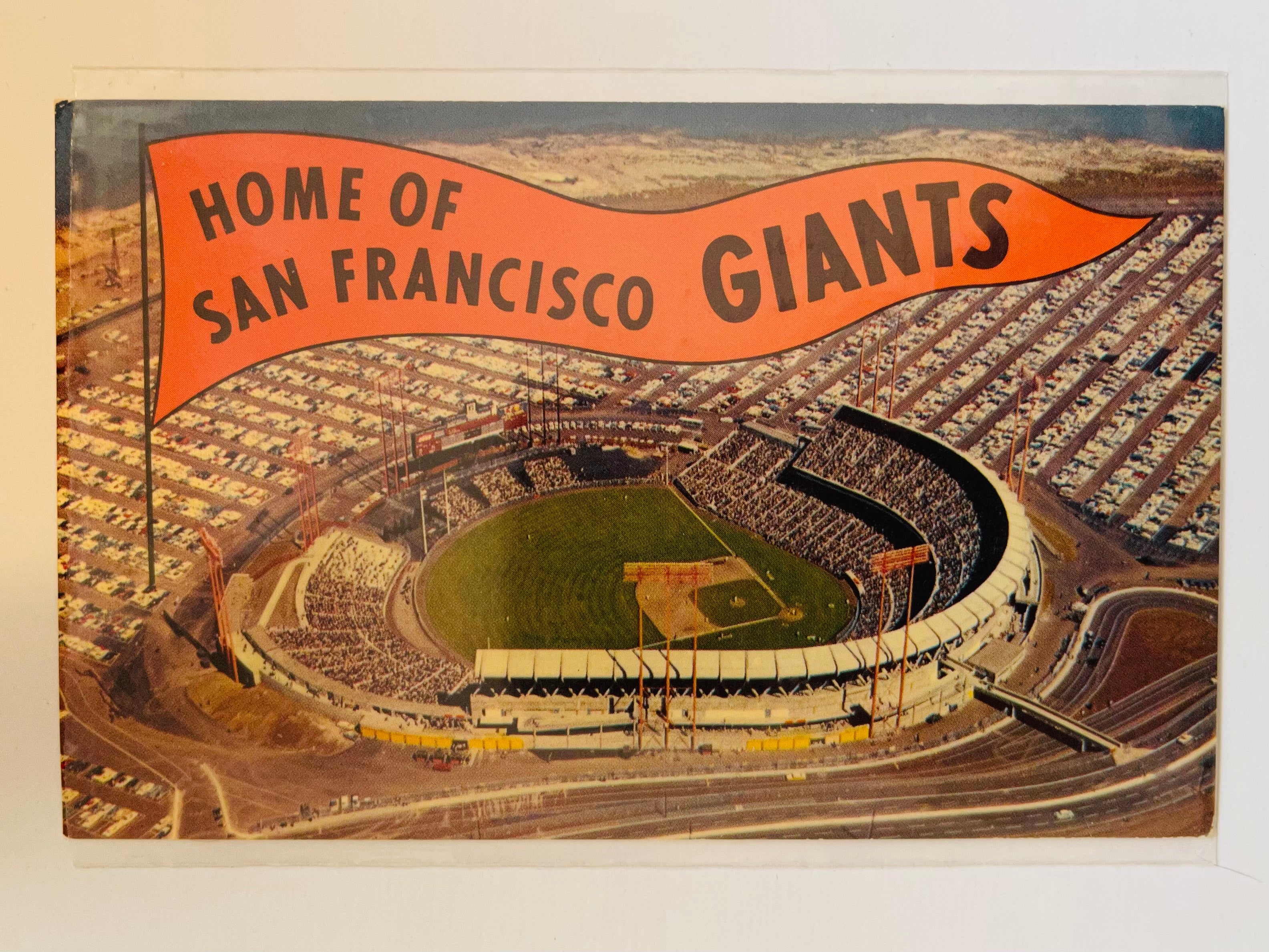 San Francisco Giants baseball vintage postcard 1960s