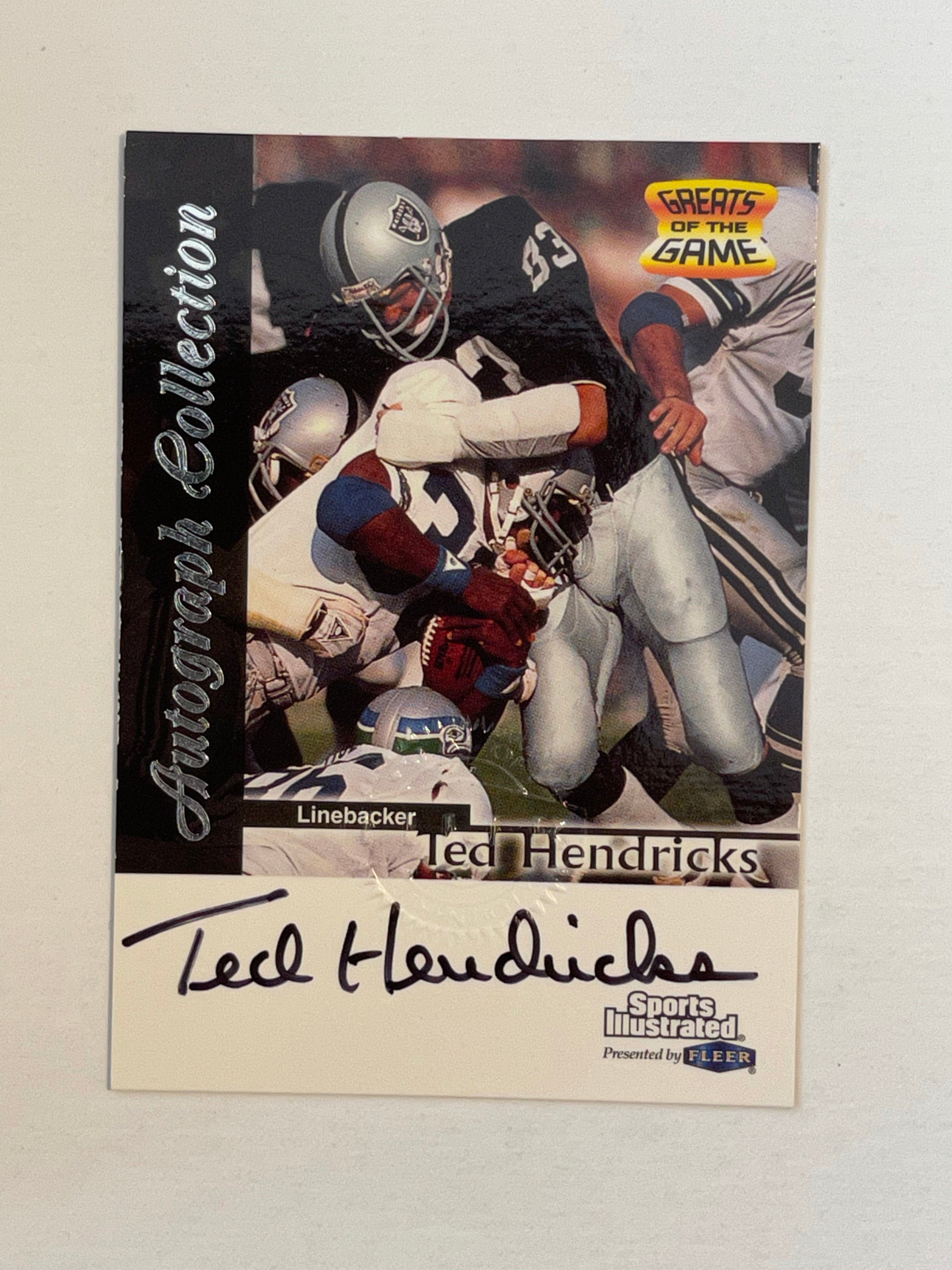 Ted Hendricks NFL football autograph insert card