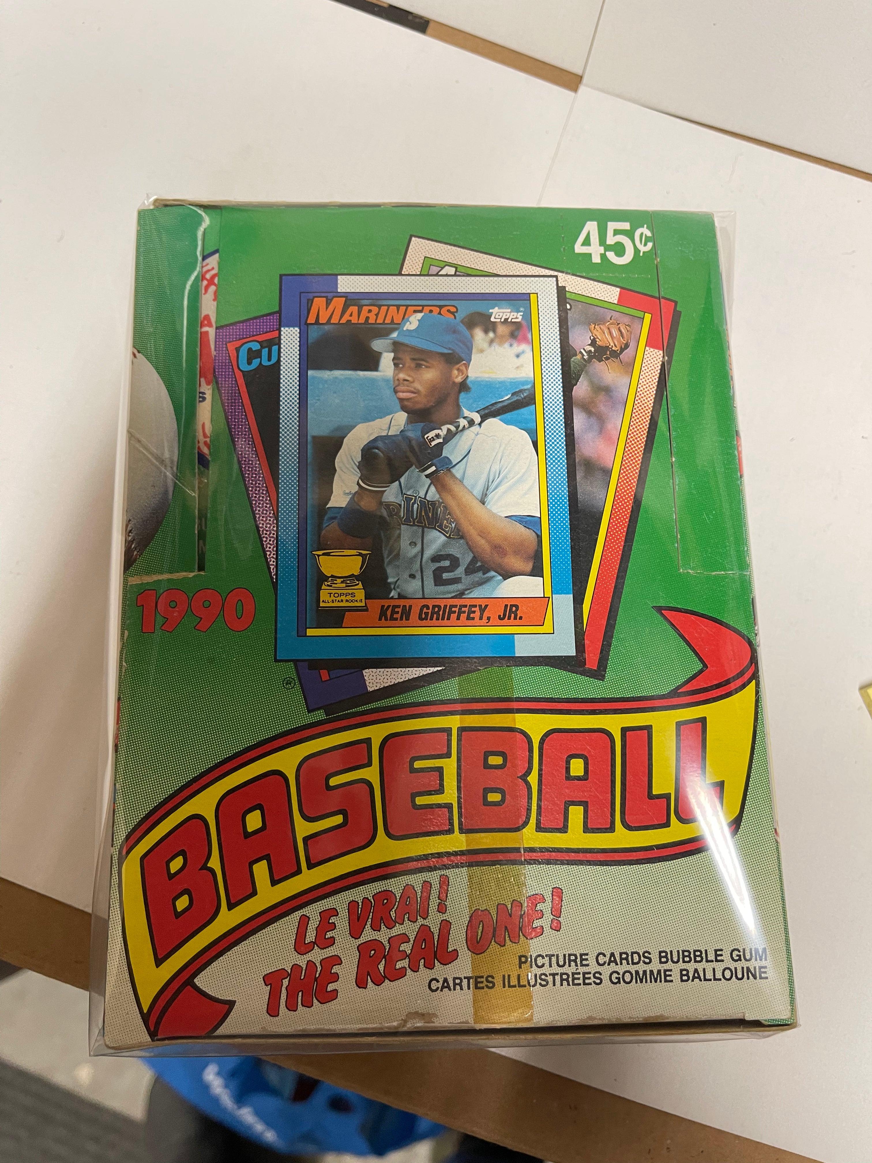 rare 1990 baseball cards 1990 O-pee-chee baseball rare 36 packs box