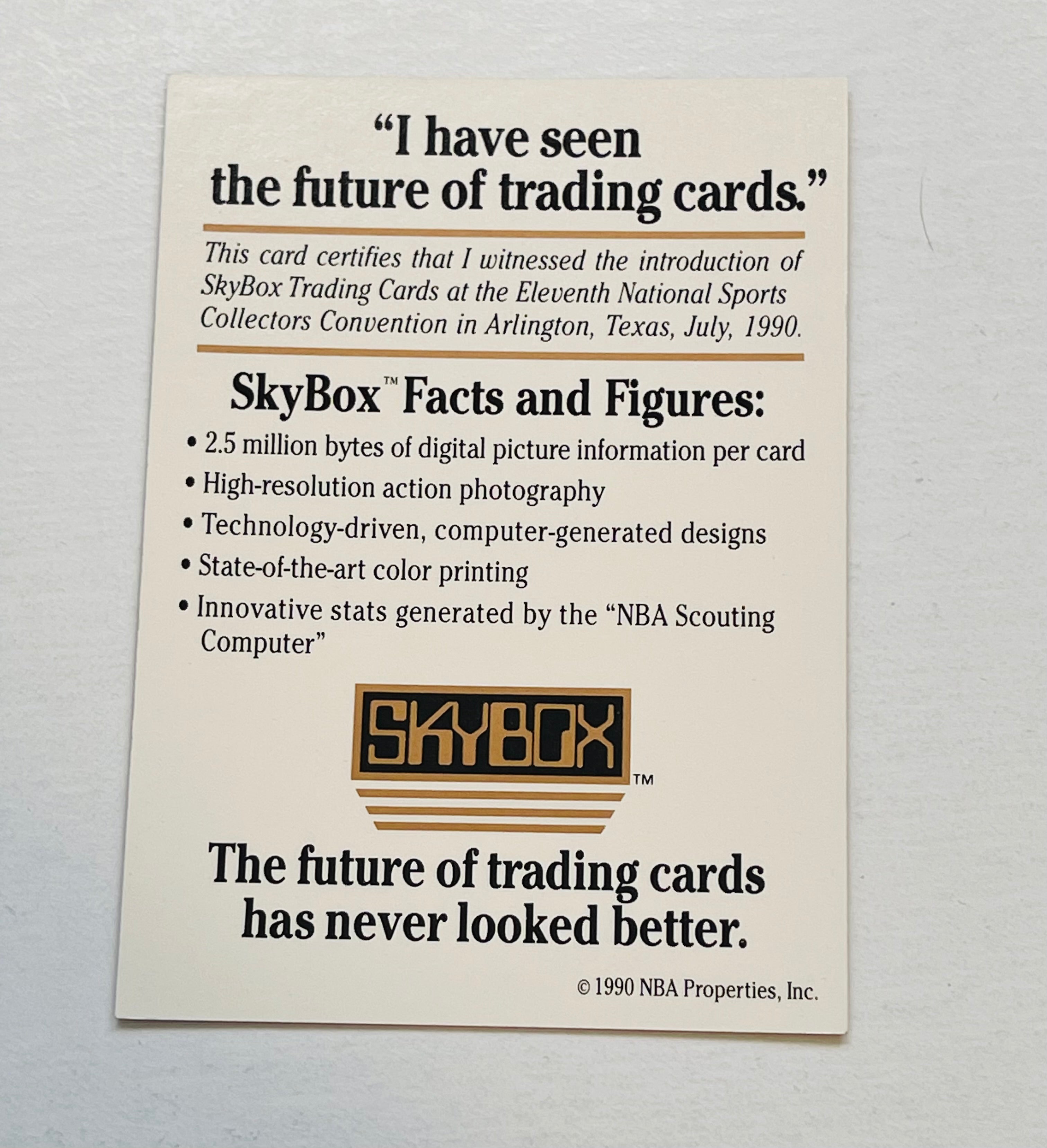 Skybox basketball rare limited issued card 1990