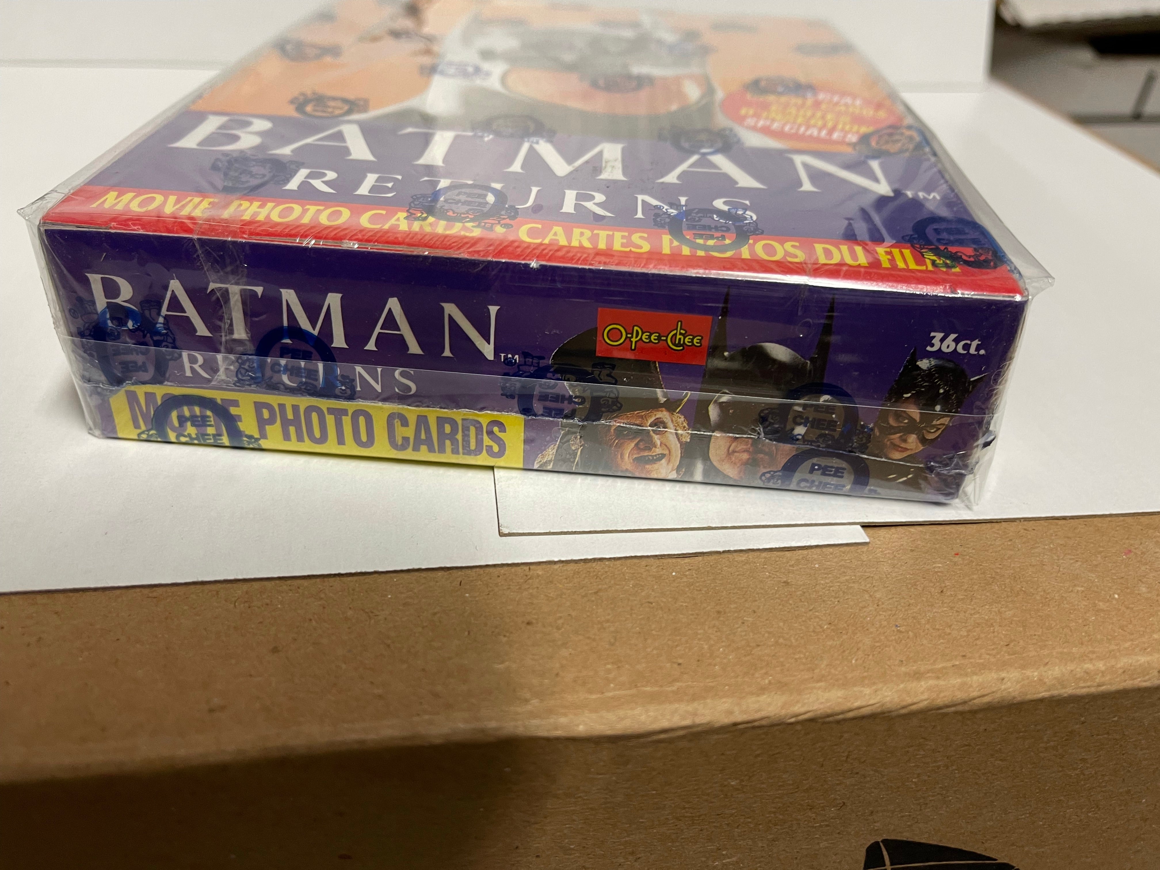 Batman Returns movie cards rarer Opc Canadian factory sealed 36 packs box 1992
