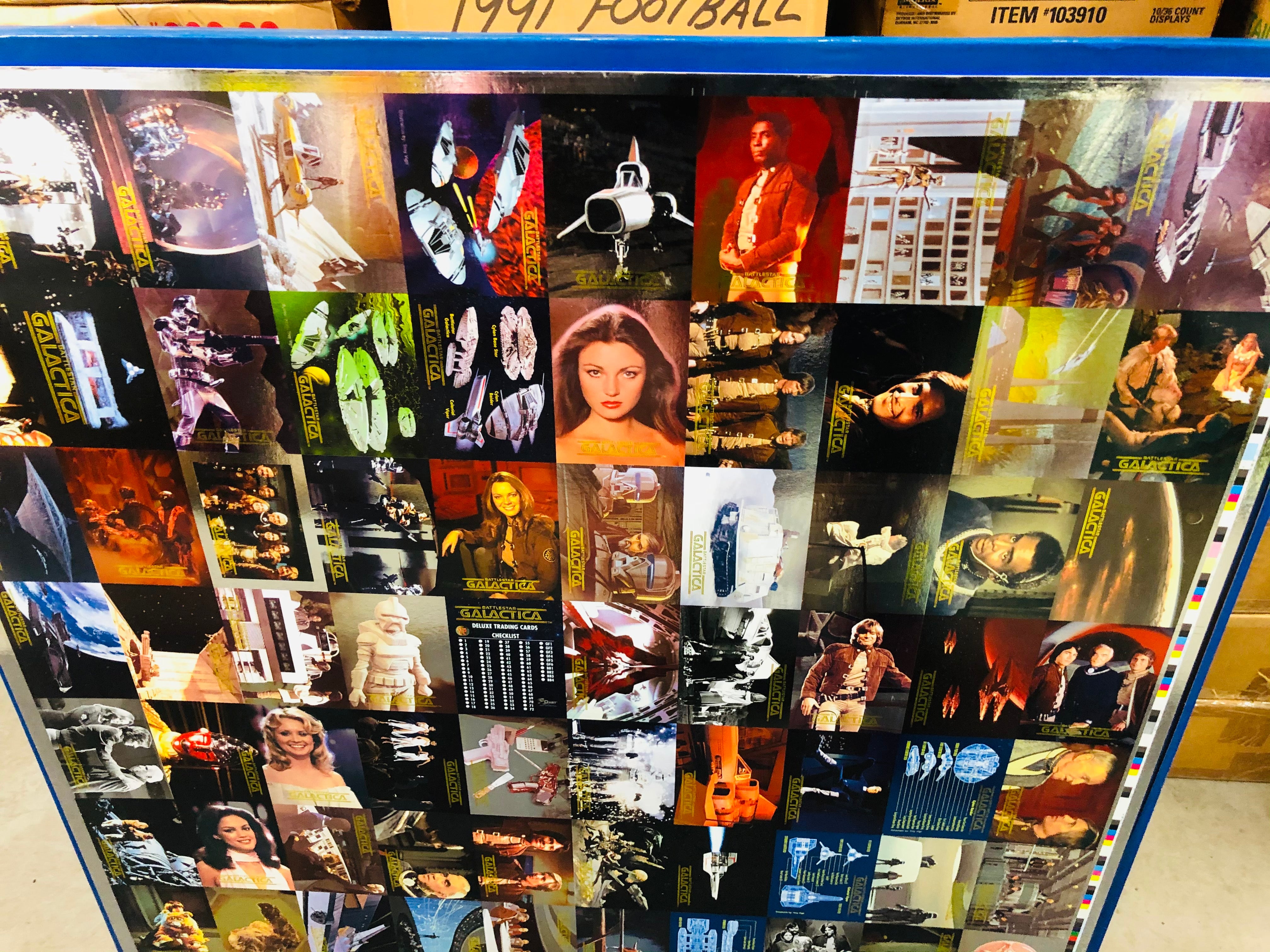 Battlestar Galactica movie rare foil numbered uncut cards sheet