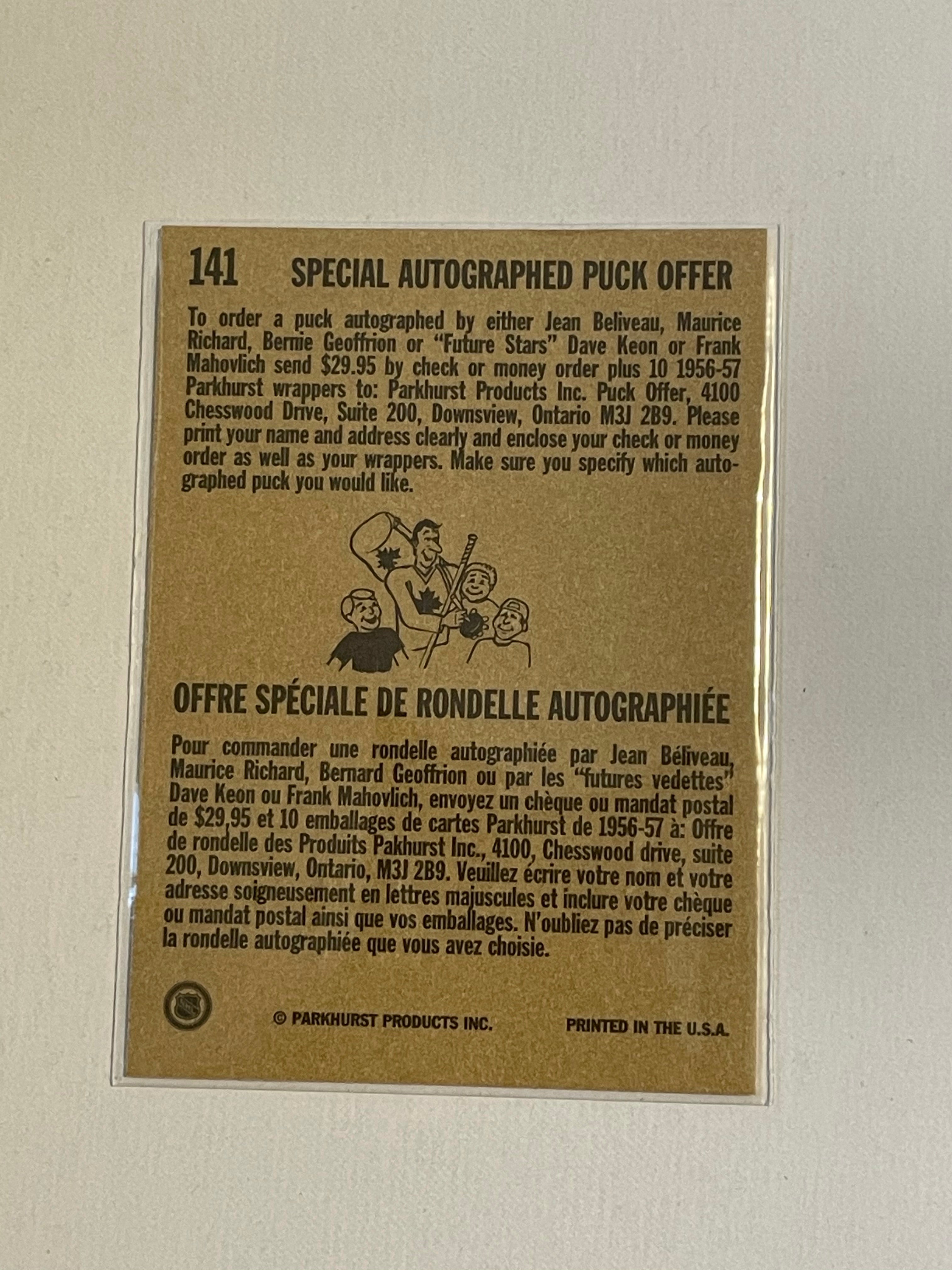 Glen Hall hockey goalie legend autograph card with COA