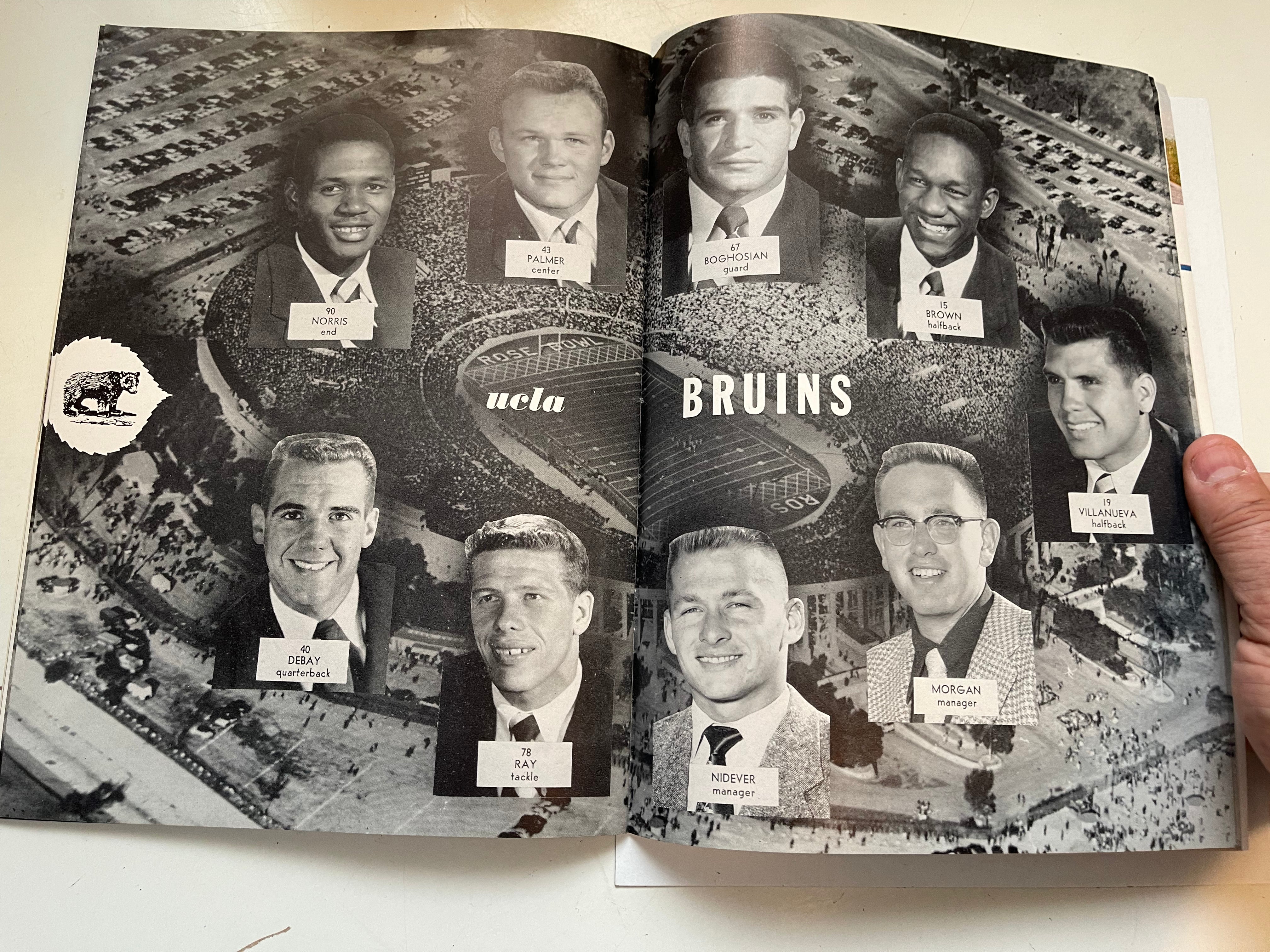 1954 Rose Bowl Michigan vs UCLA football game program