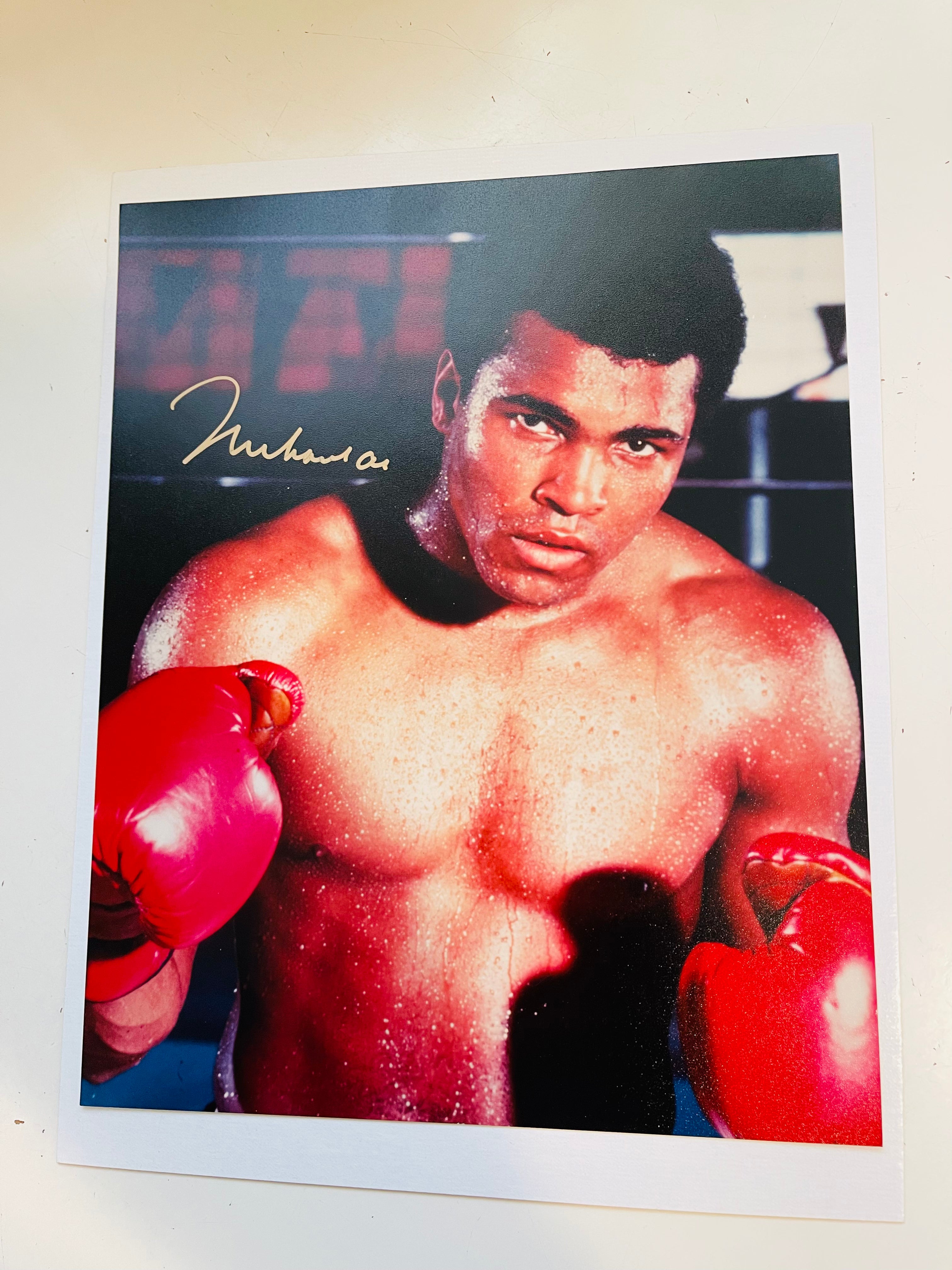 Muhammad Ali rare signed in person 8x10 autograph by this legend. Sold with COA