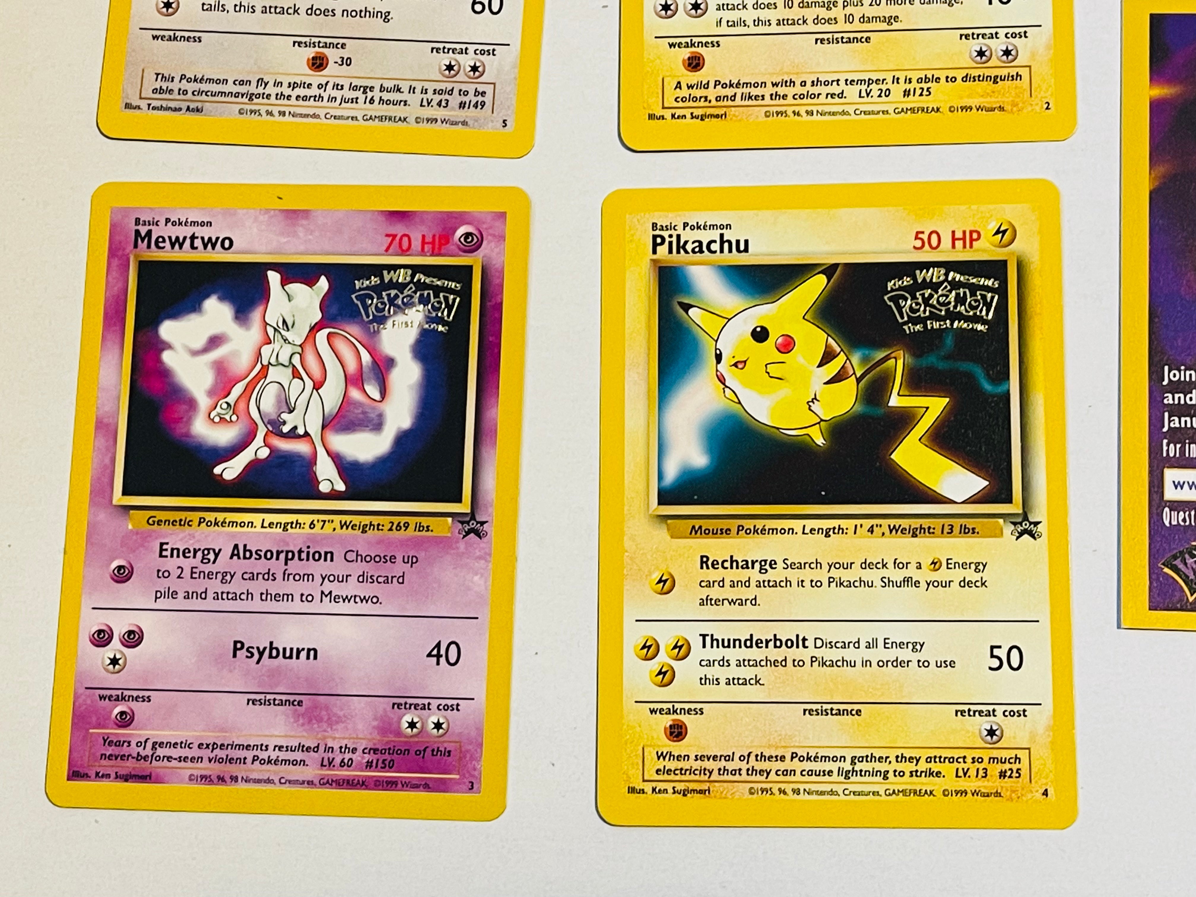 Pokémon rare 5 card limited issued movie cards set 1995