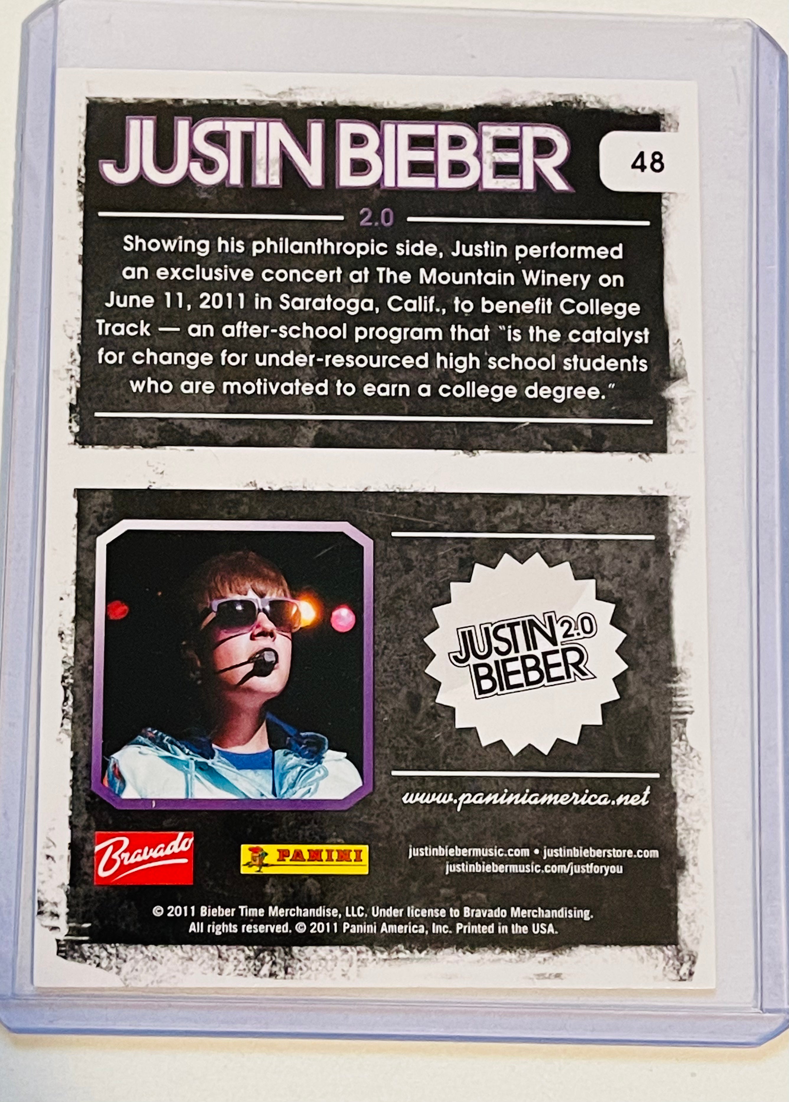 Justin Bieber autograph card with COA