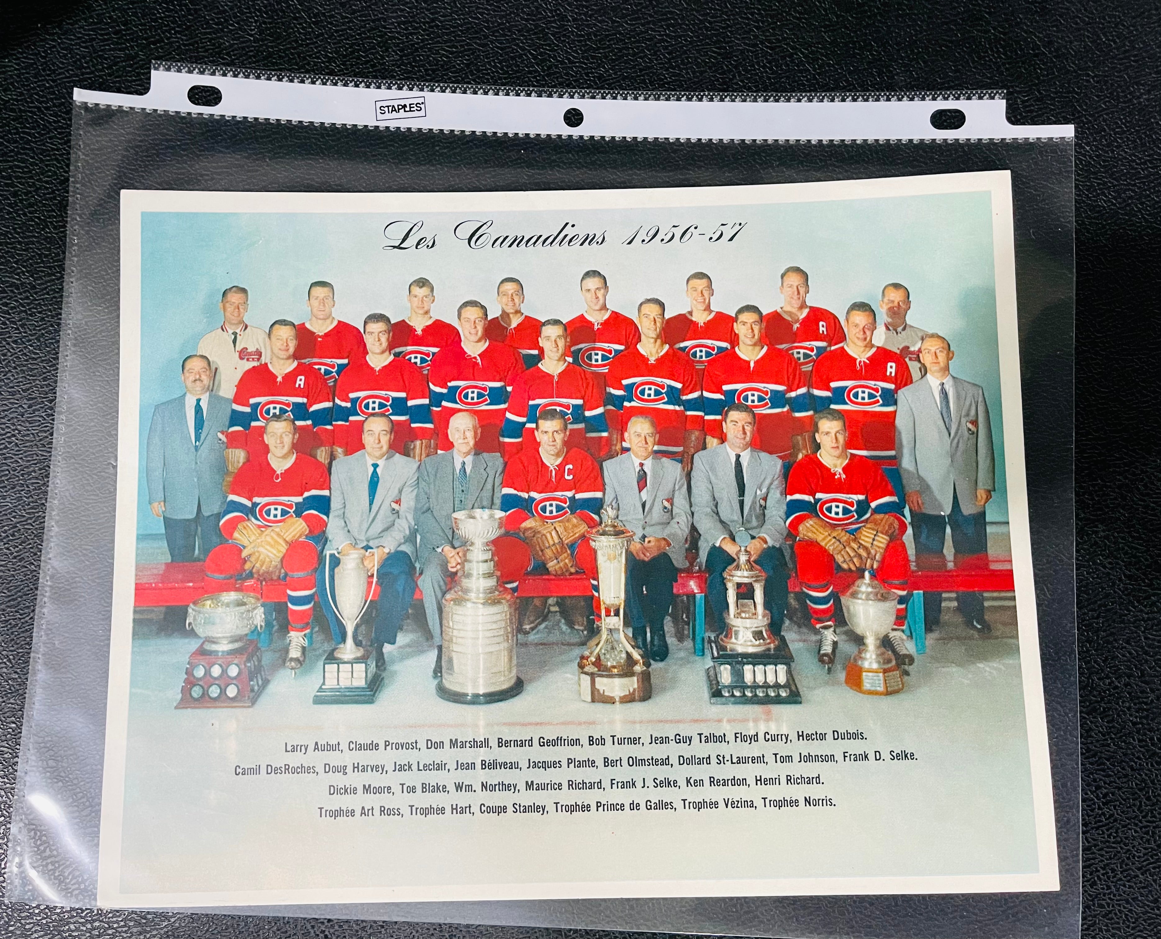 Montreal Canadiens Molsons team photo 1956