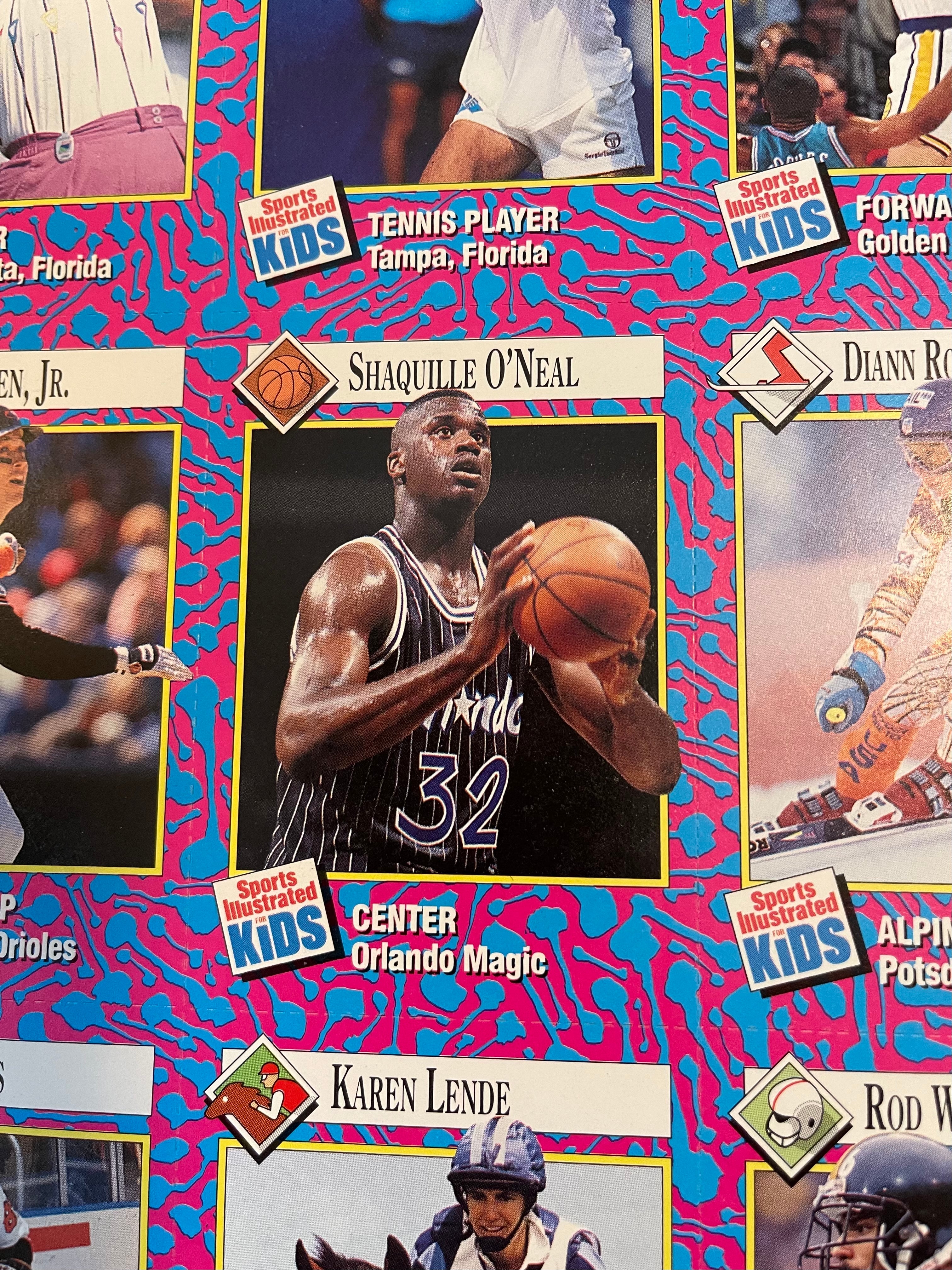 Sports illustrated for kids uncut cards sheet 1990s