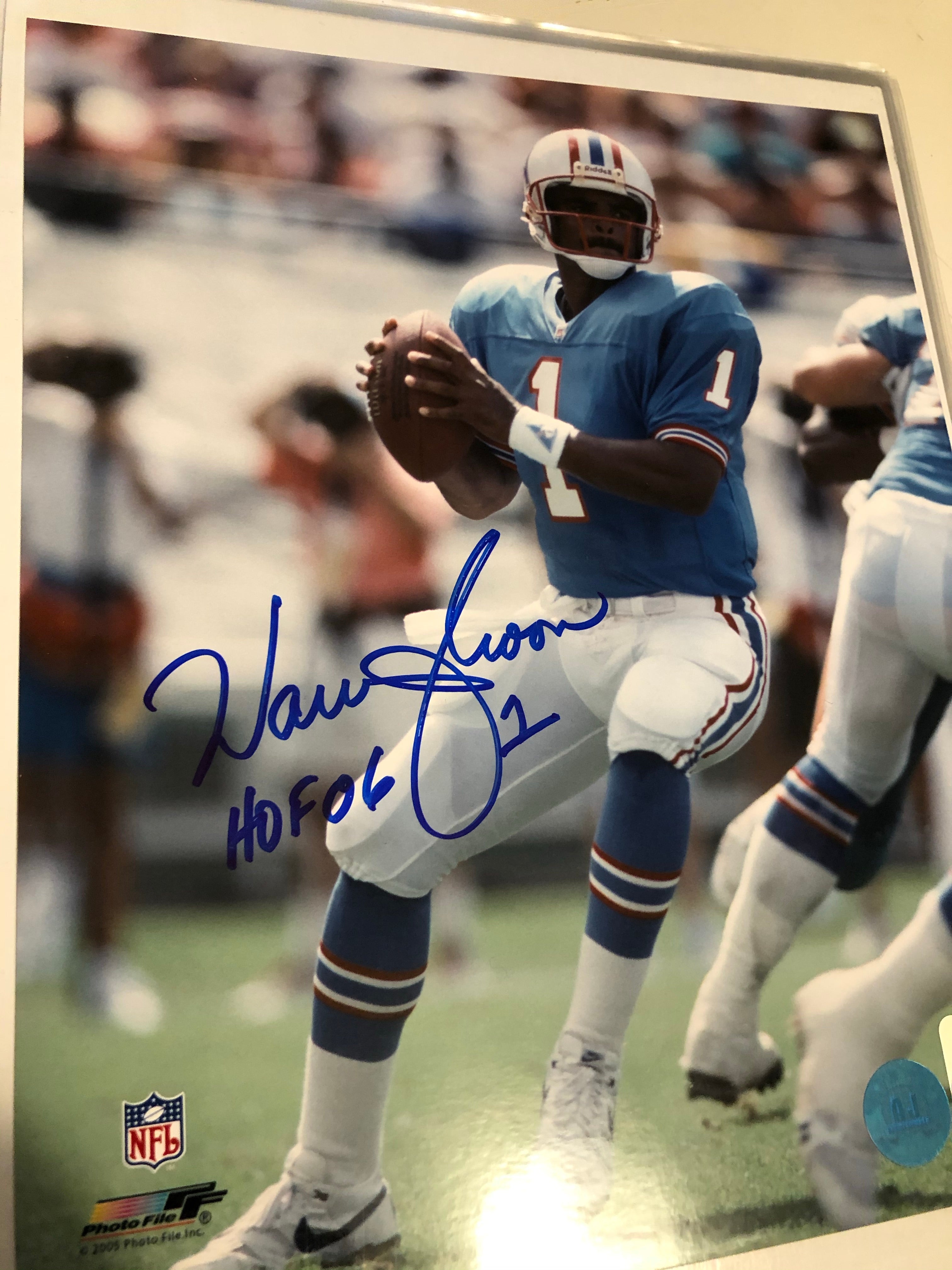 Warren Moon signed 8x10 photo with COA