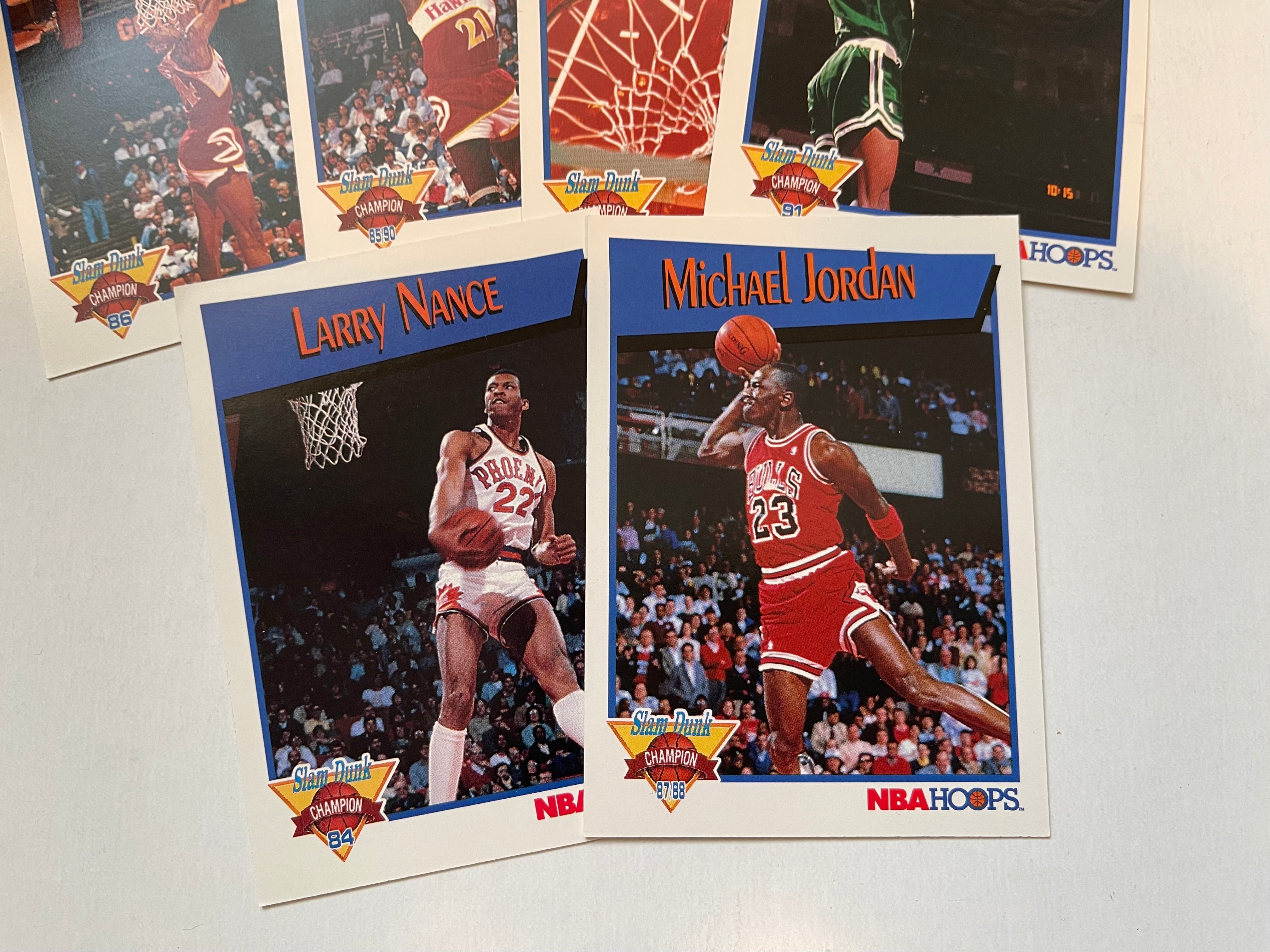 1991 Hoops basketball Slammin insert cards set