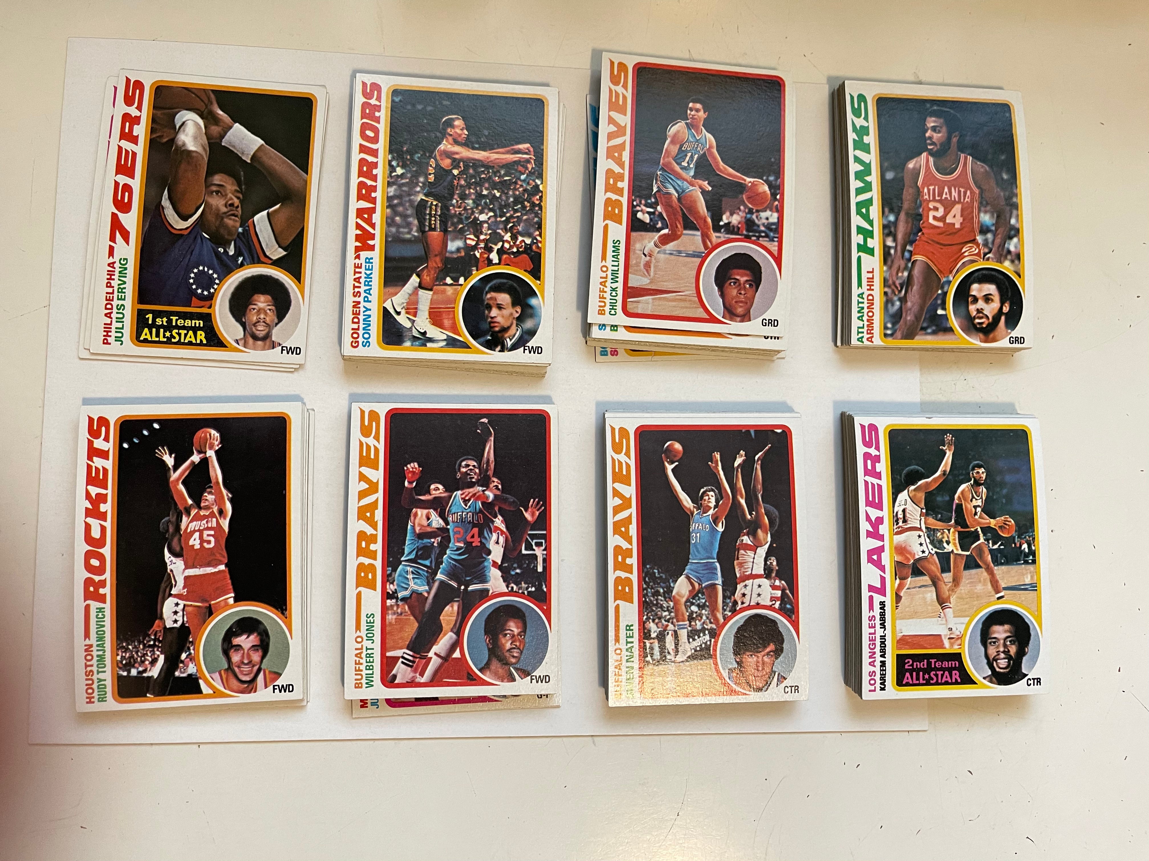 1978-79 Topps basketball cards high grade condition set