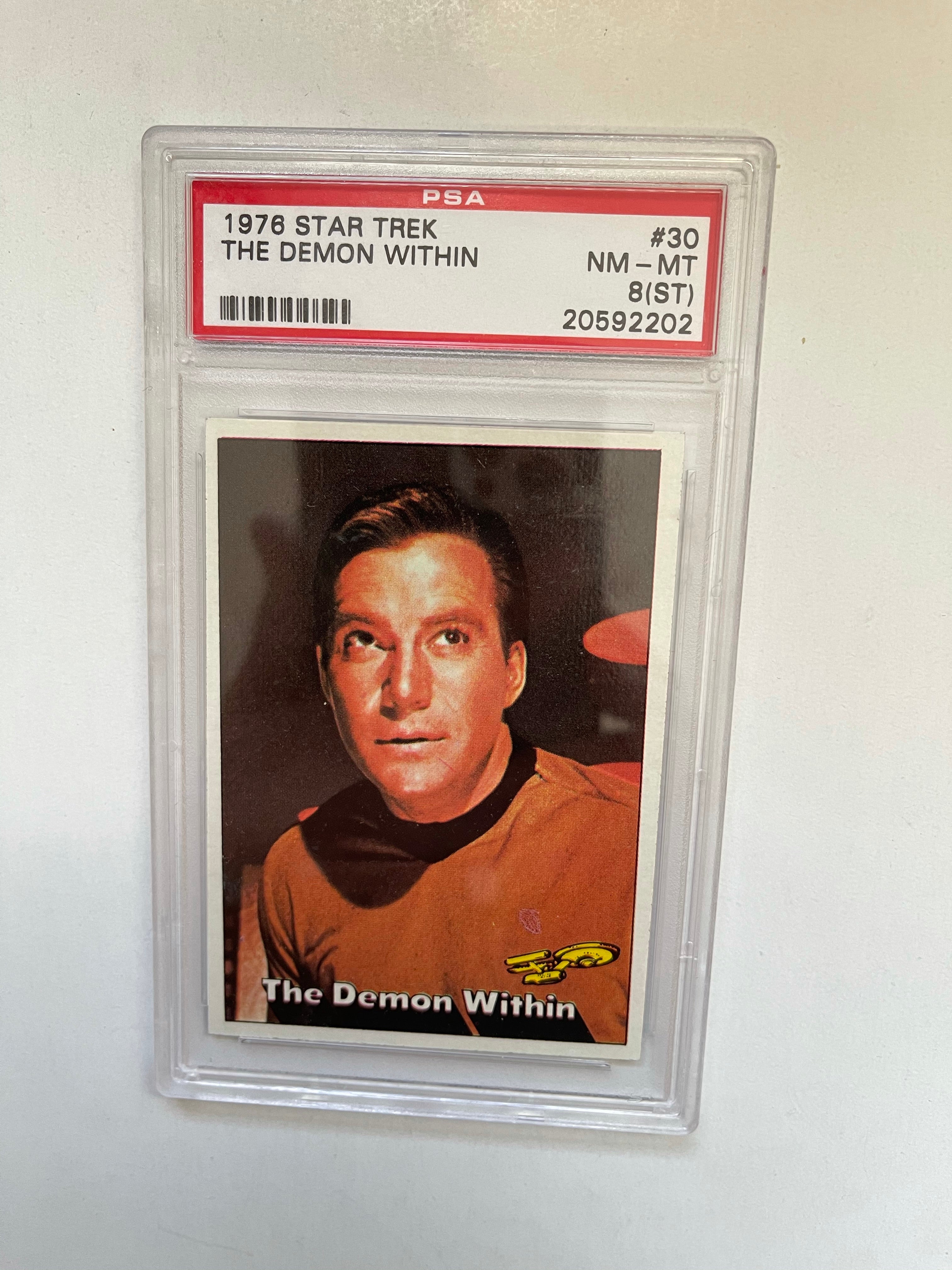 Star Trek Captain Kirk PSA 8 graded Star Trek card 1976