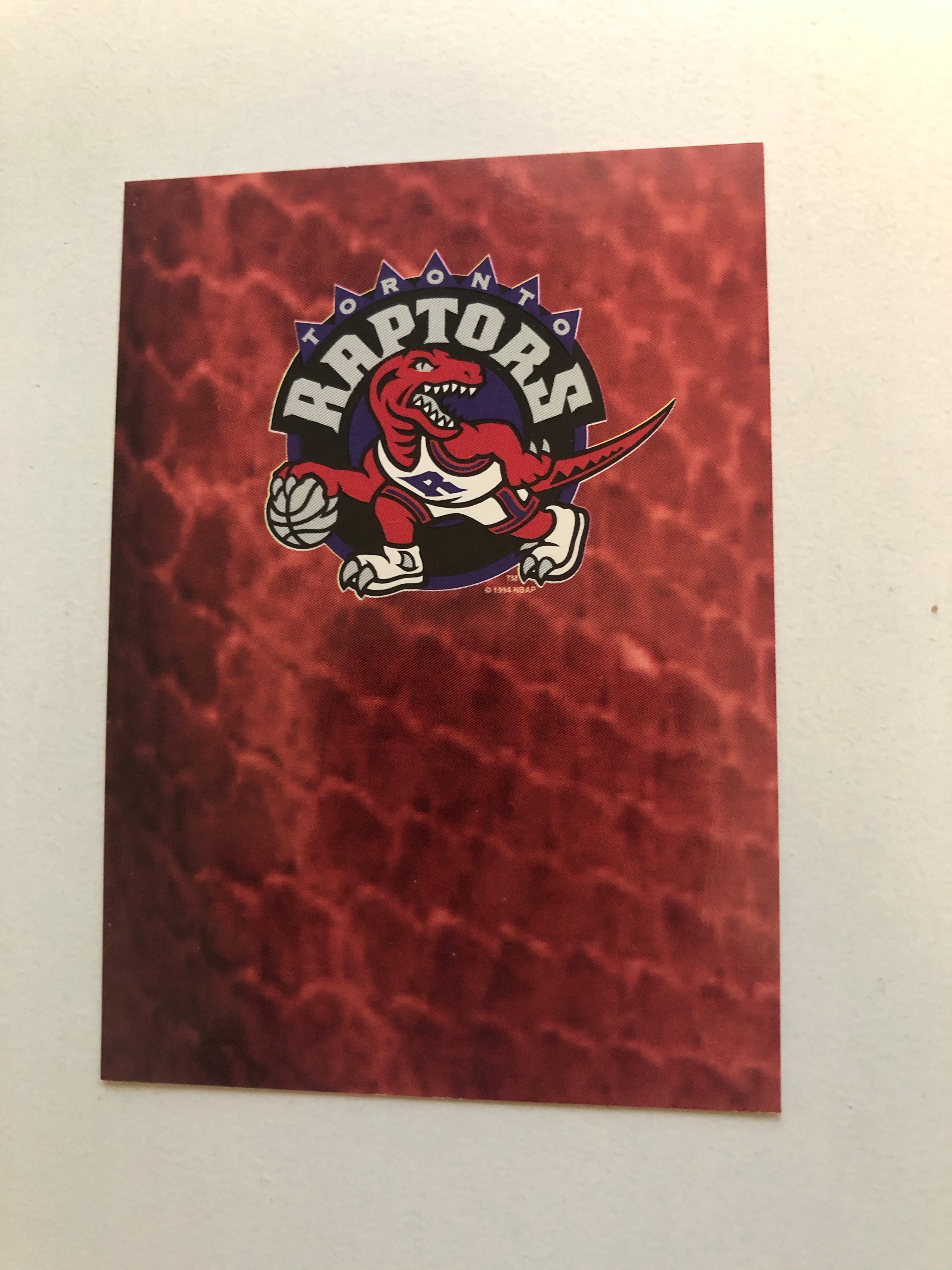 Toronto Raptors Fleer first logo basketball card 1995