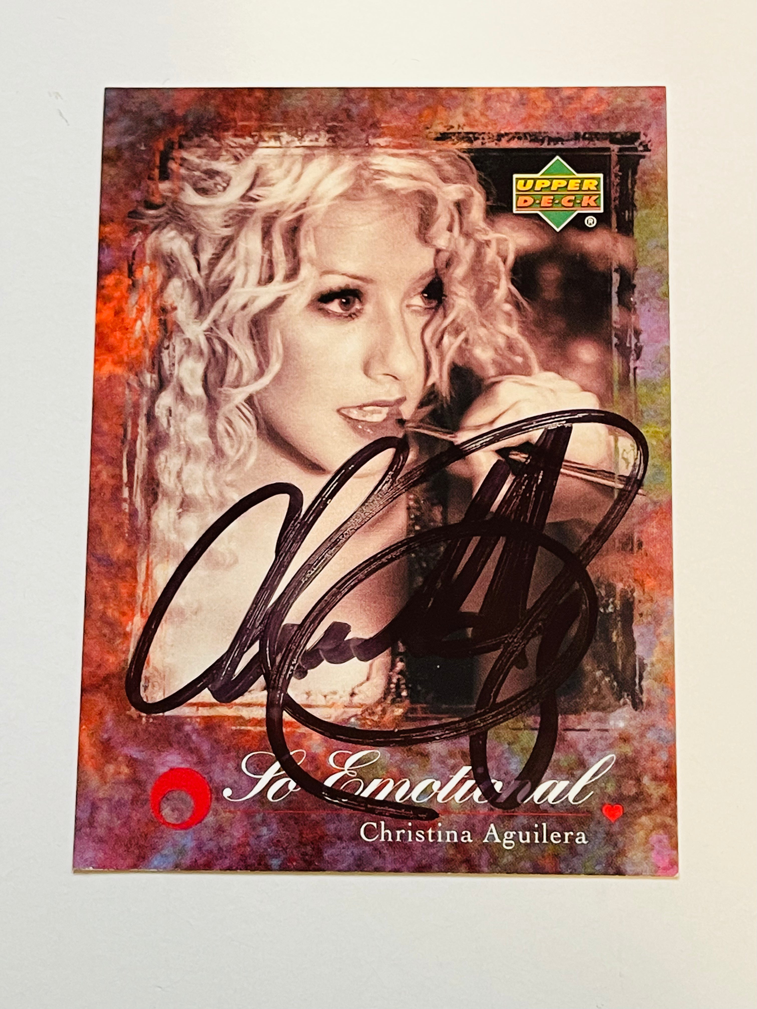 Christina Aguilera Rare signed card with COA Christina Aguilera Rare signed card with COA