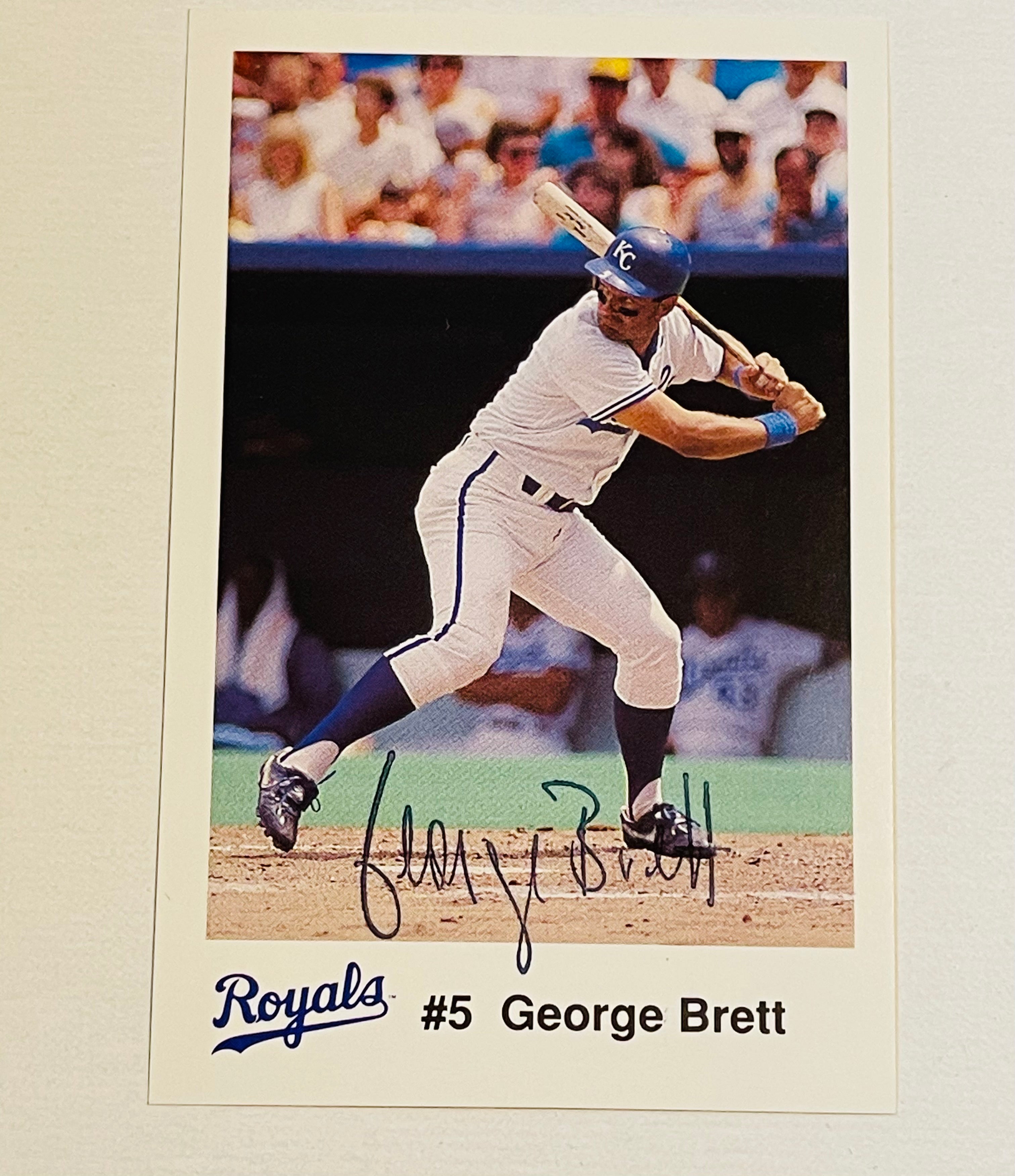 George Brett Kansas City Life insurance rare autograph baseball card 1990 with COA