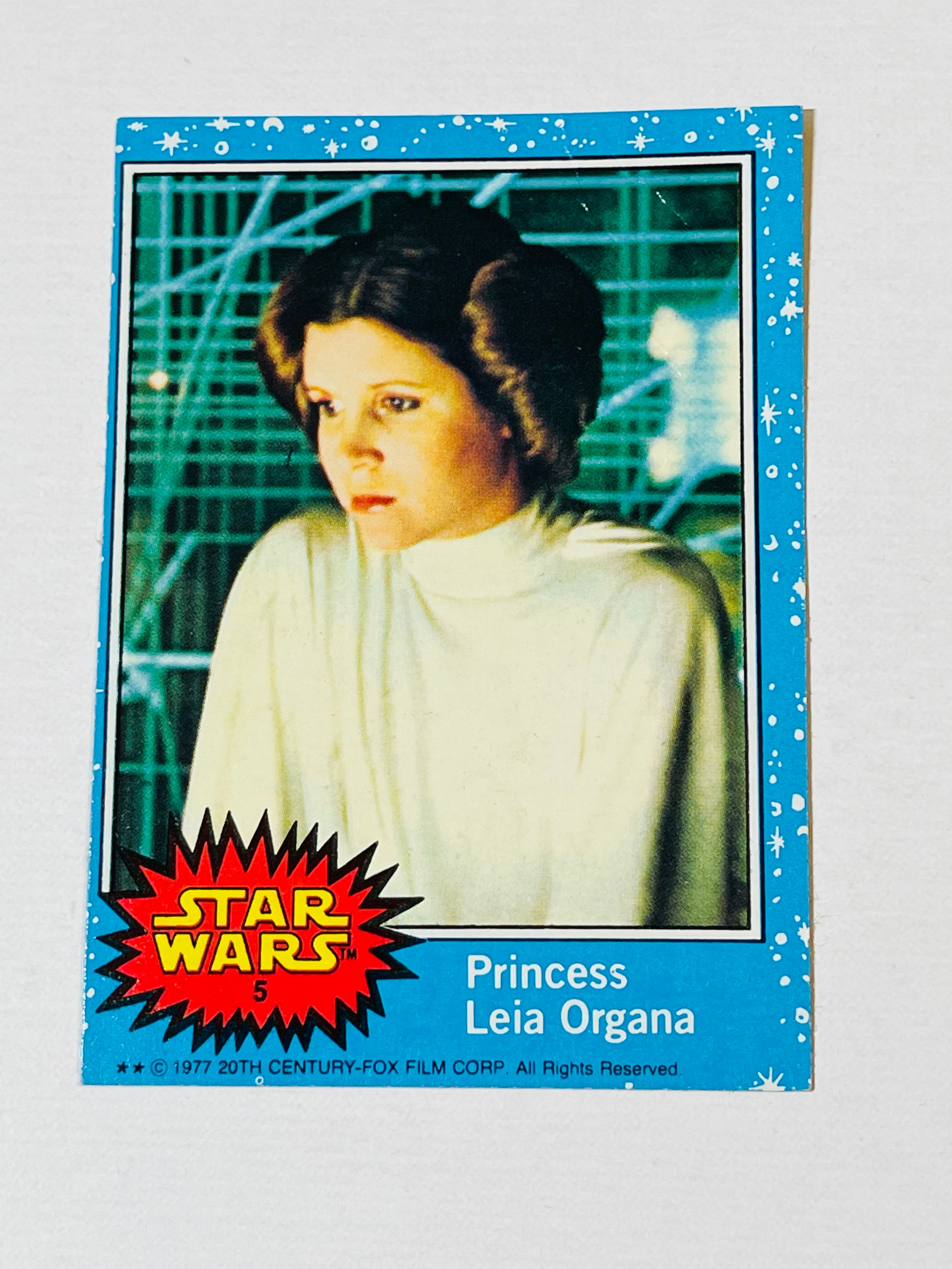 Star Wars Princess Leia high grade first card from series 1 . 1977