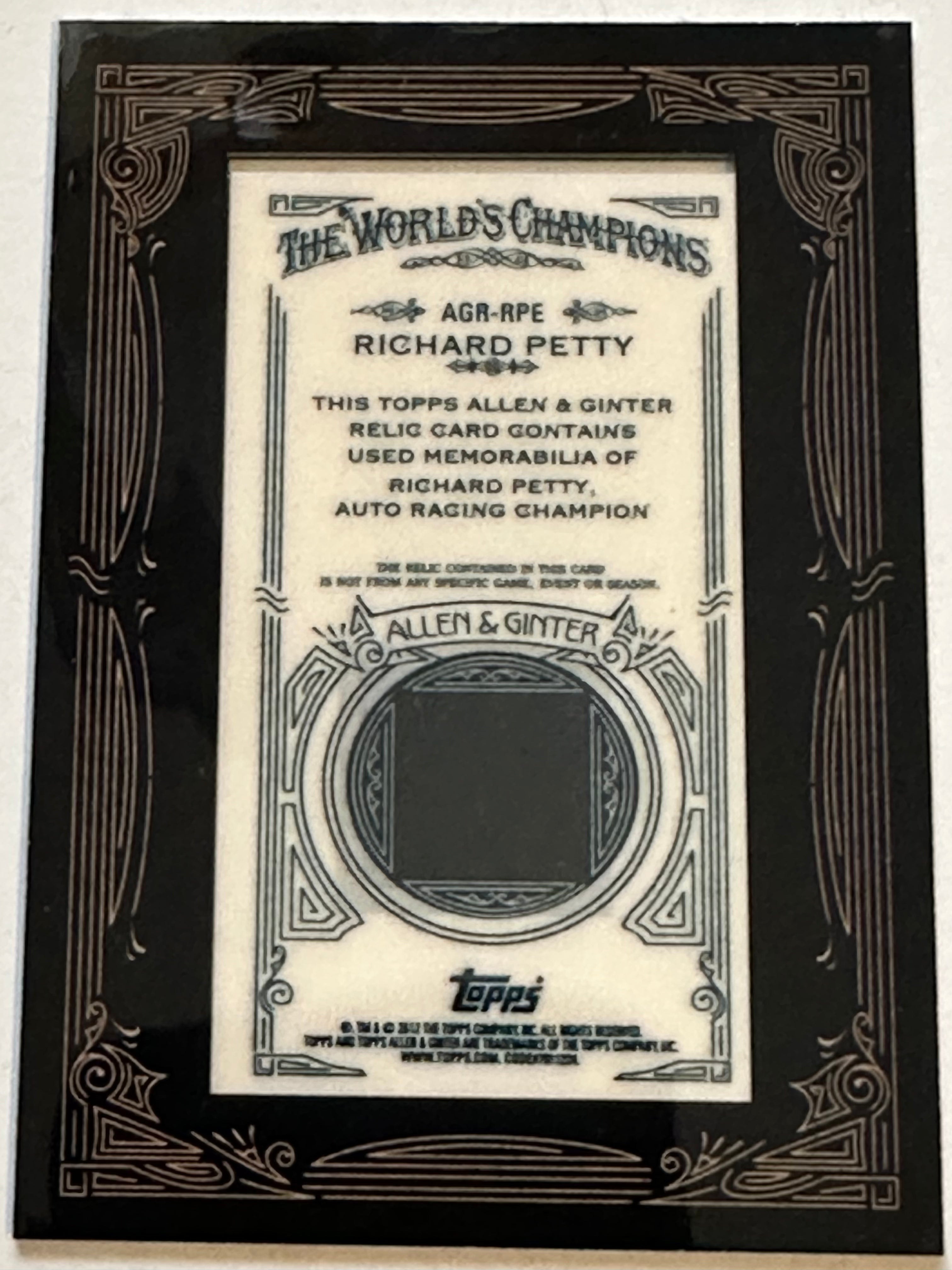 Richard Petty racing rare memorabilia insert card
