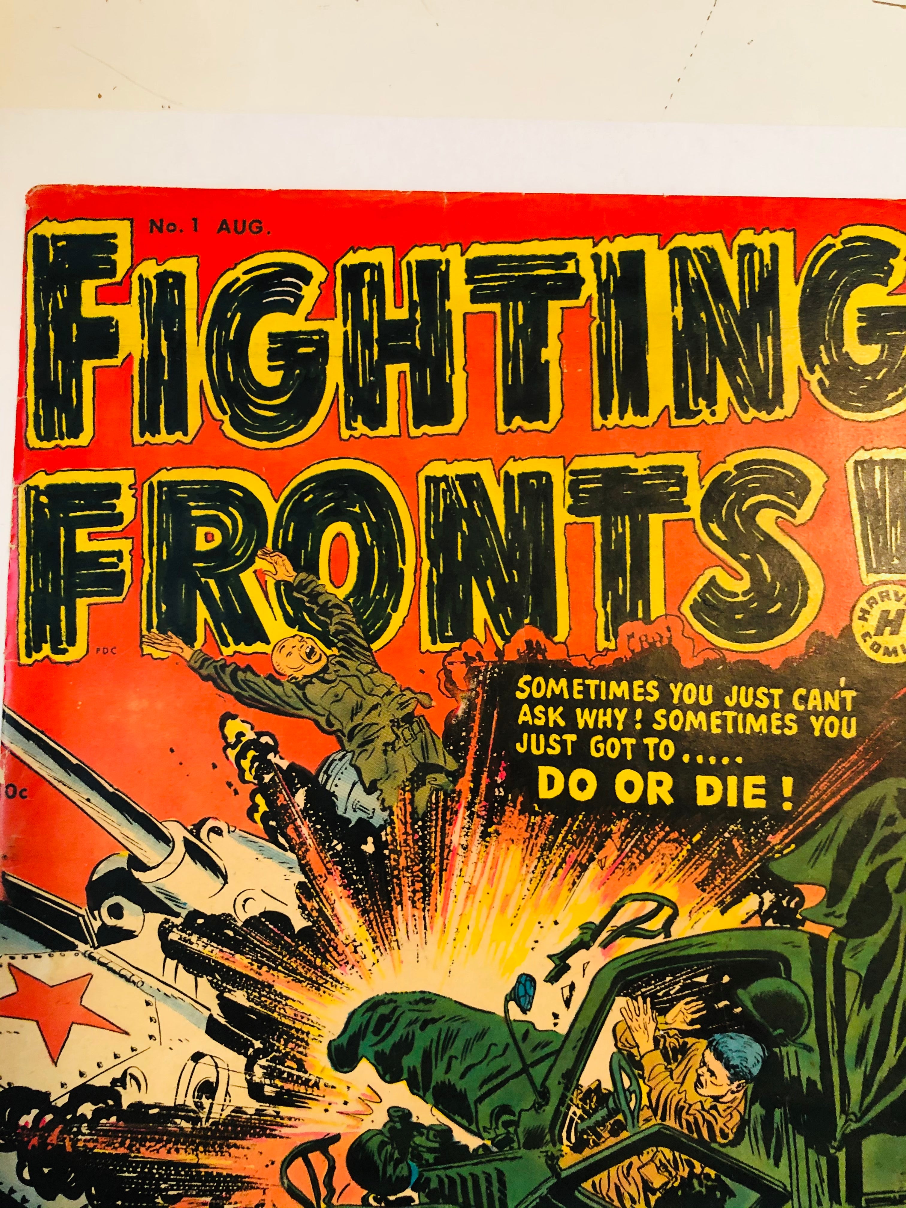 1952 Fighting Fronts rare #1 issue war comic book
