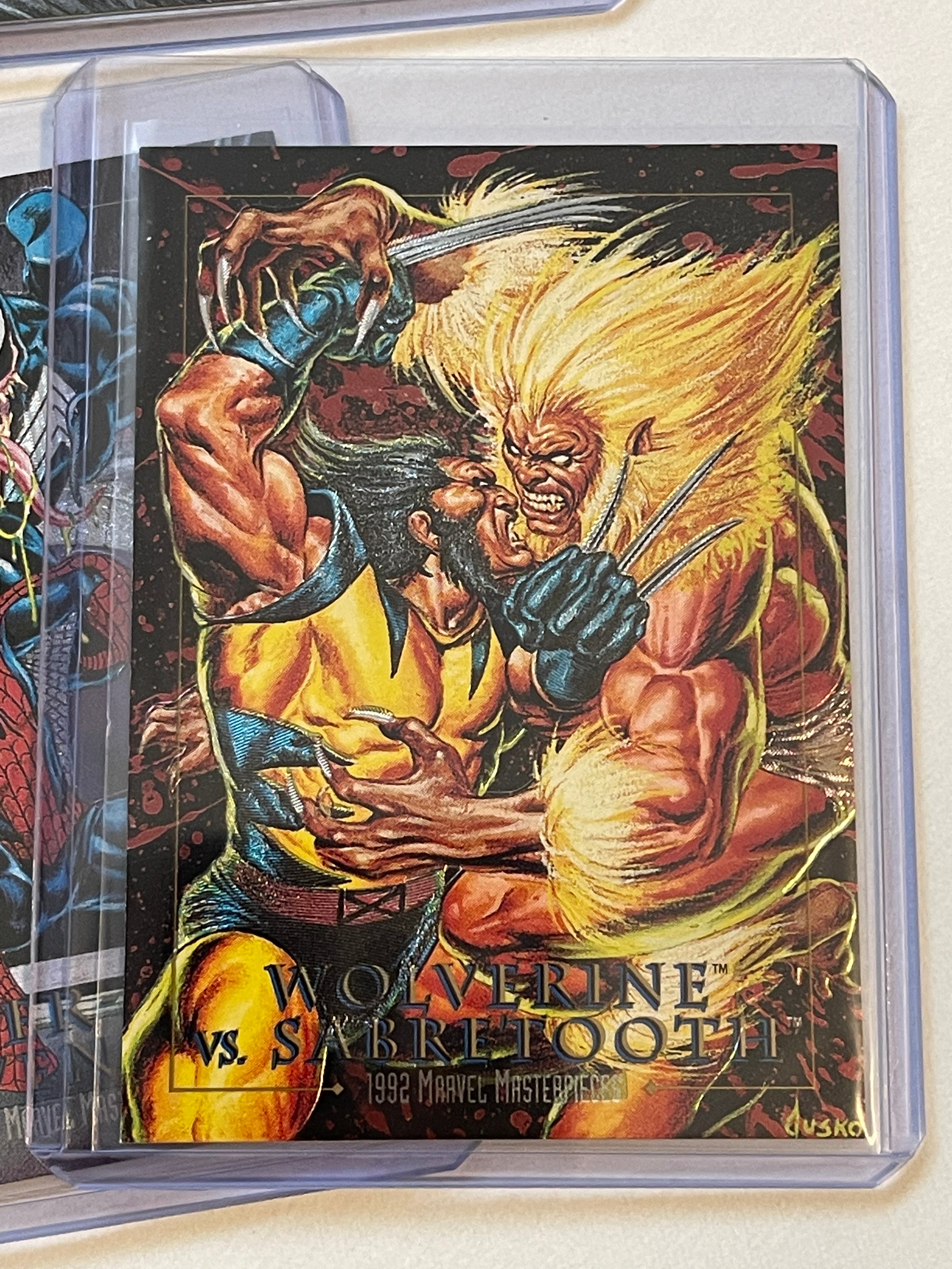 rare marvel masterpiece cards Marvel Masterpieces series 1 rare spectra etched foil insert cards set