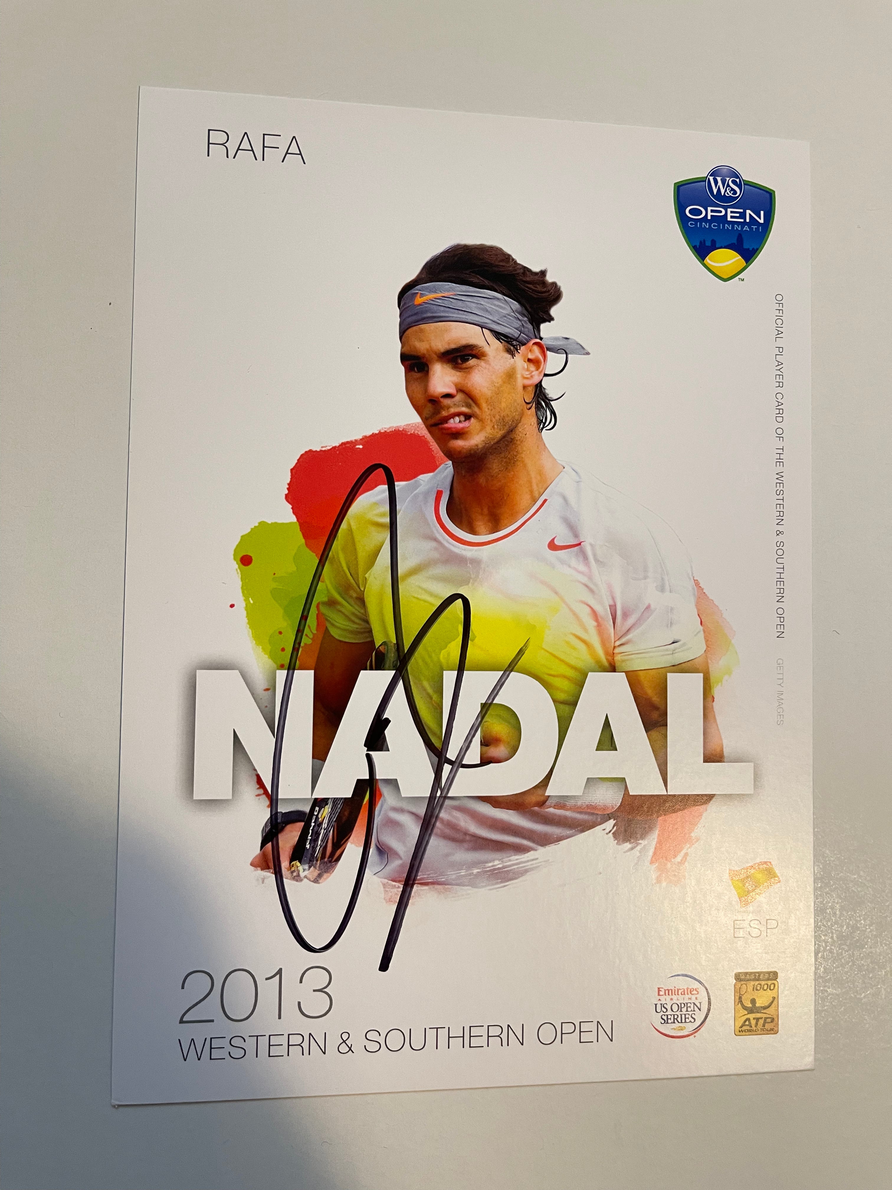 Rafael Nadal rare autograph 5x7 photo with COA