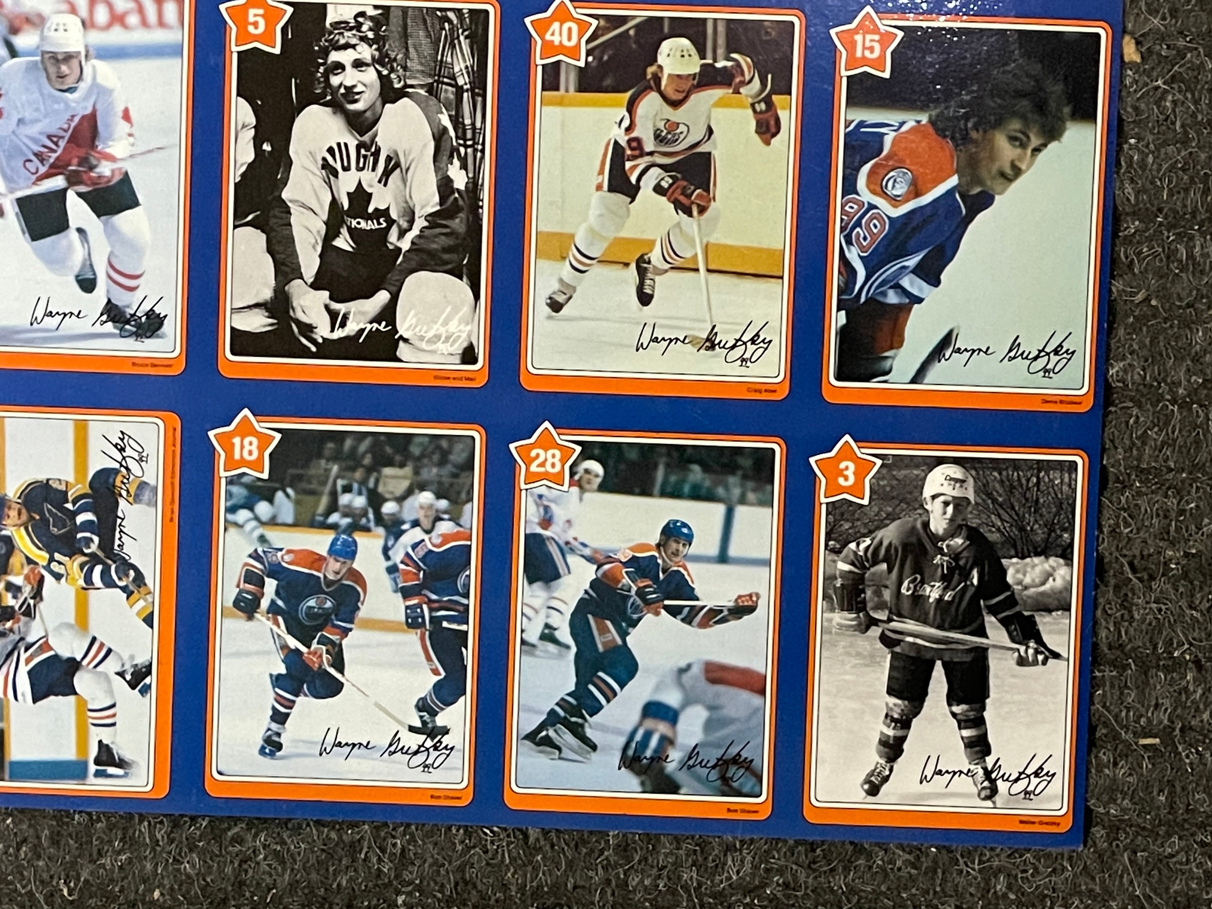 Wayne Gretzky Neilson’s Chocolates limited issued glossy uncut cards sheet 1982