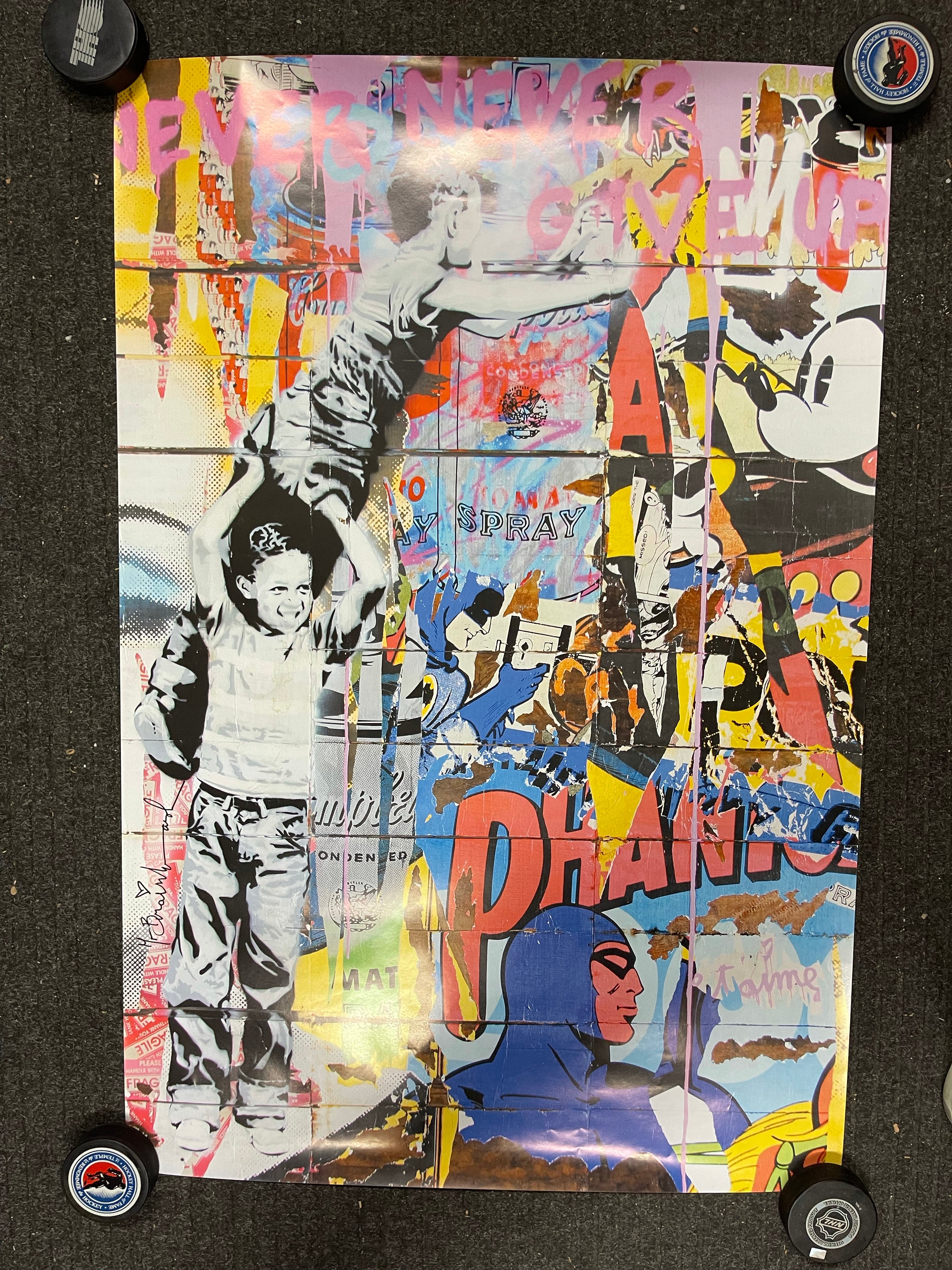Mr. Brainwash rare graffiti limited issue 24x36 poster only issued at Art Basel 2011