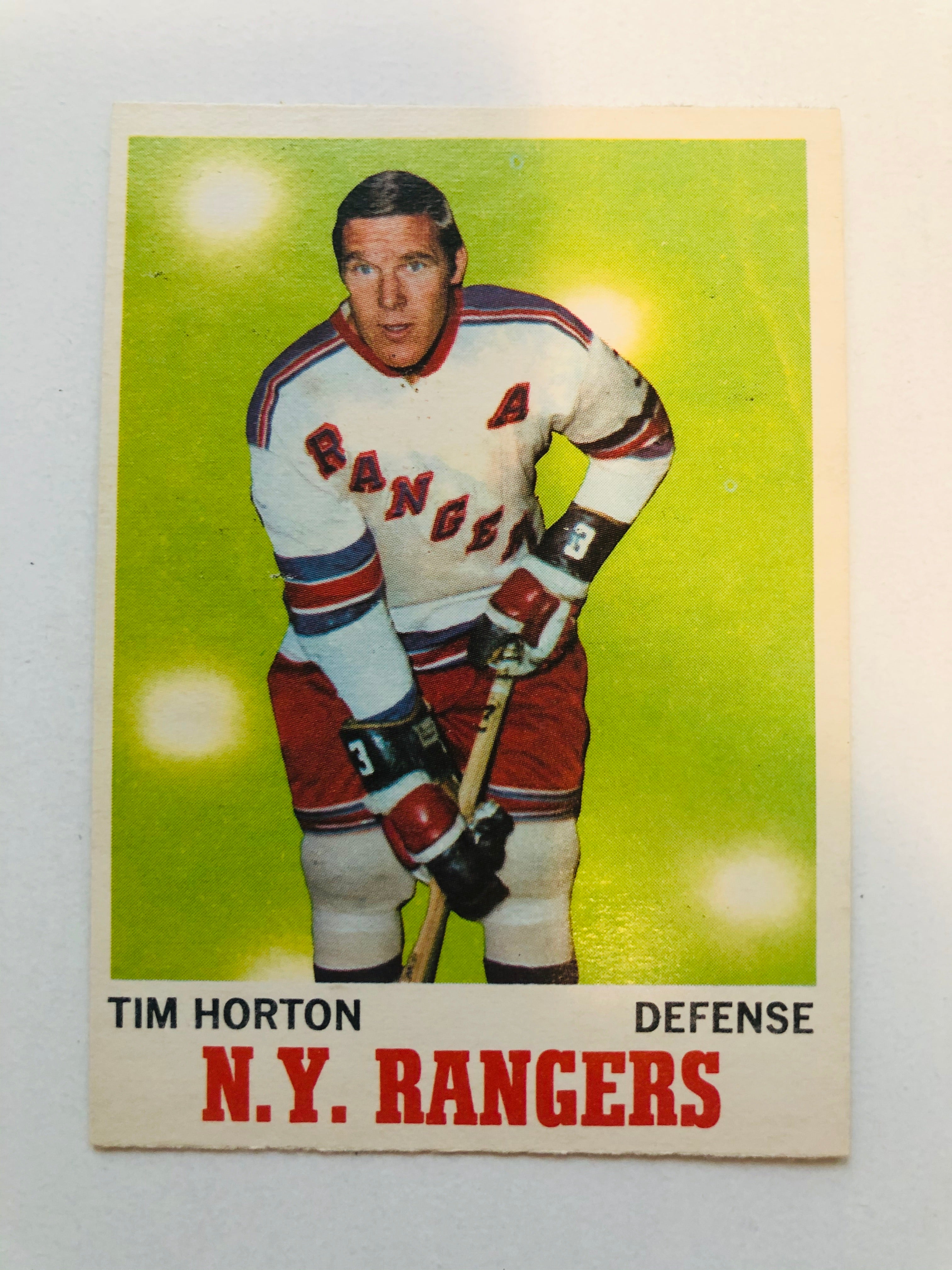 Tim Horton Toronto Maple Leafs opc hockey card 1970