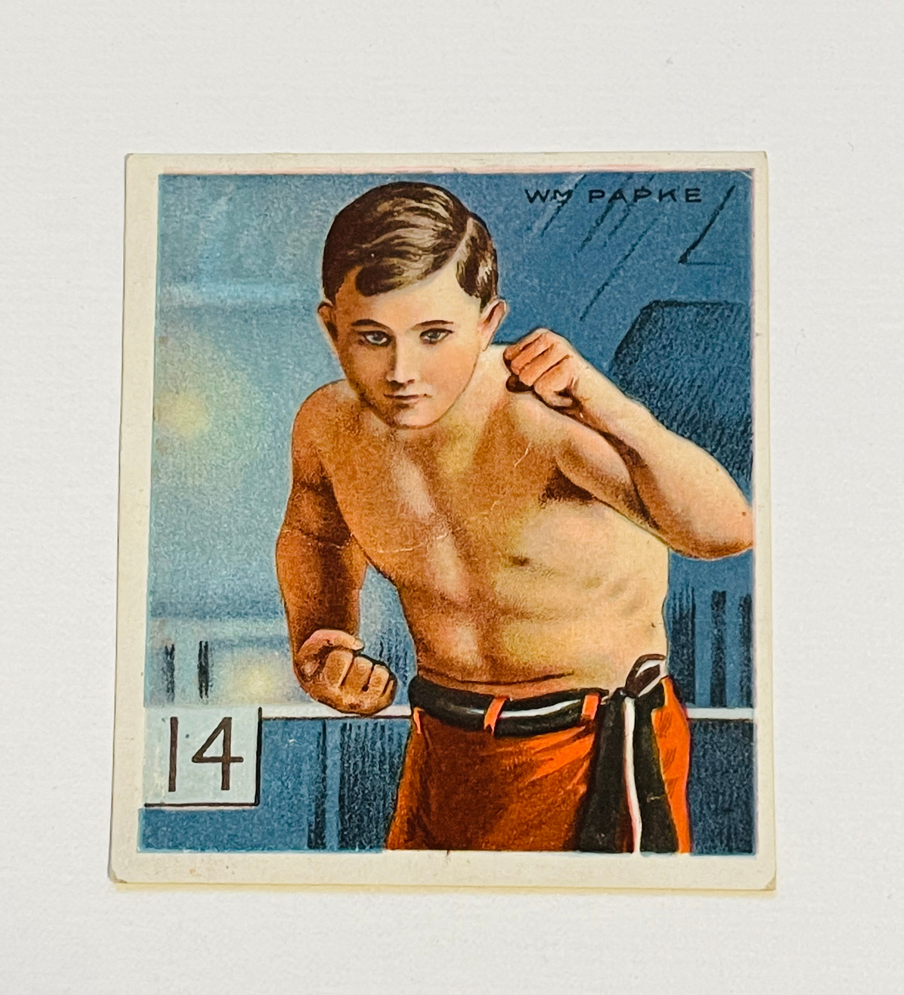 Boxing Billy Papke rare vintage cigarette boxing card 1910 Boxing Billy Papke rare vintage cigarette boxing card 1910